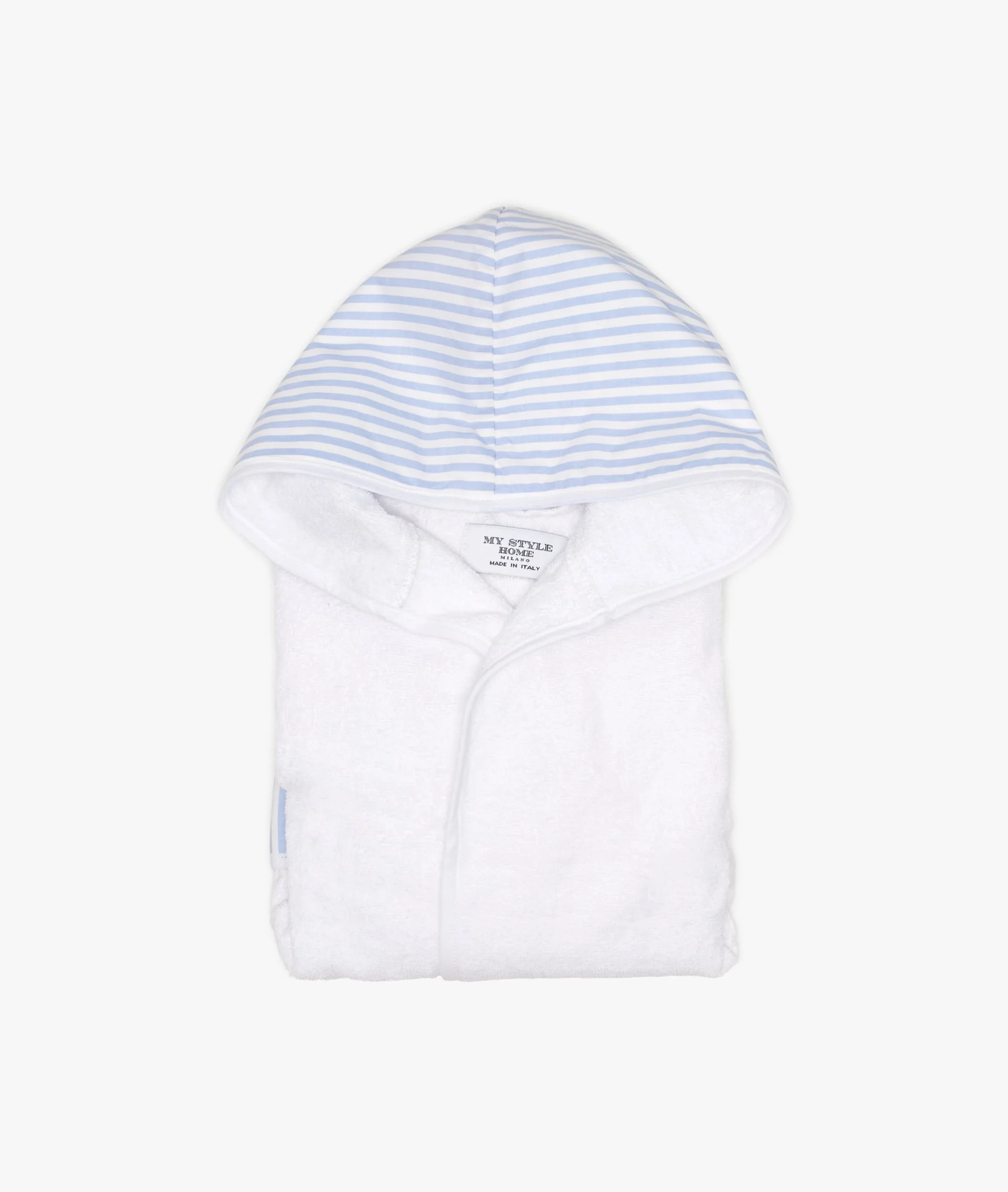 Bathrobe with Hood Leo Light Blue