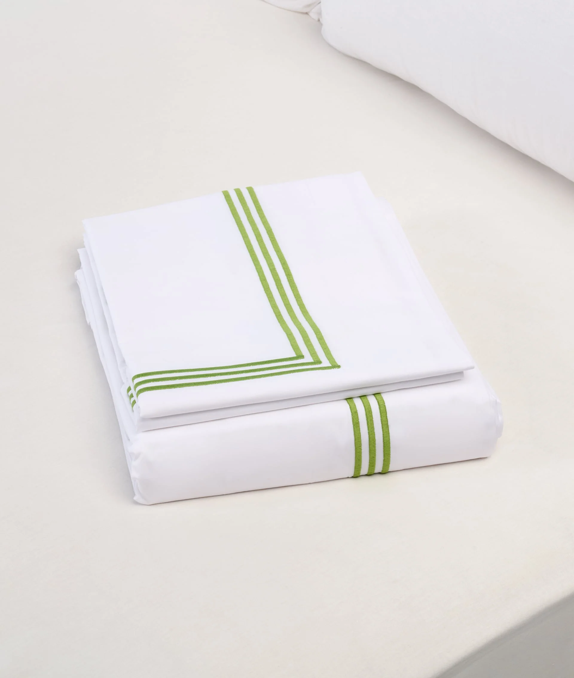 Bed Duvet Cover Set Taviano: Duvet Cover and Pillowcases Green - Image 3