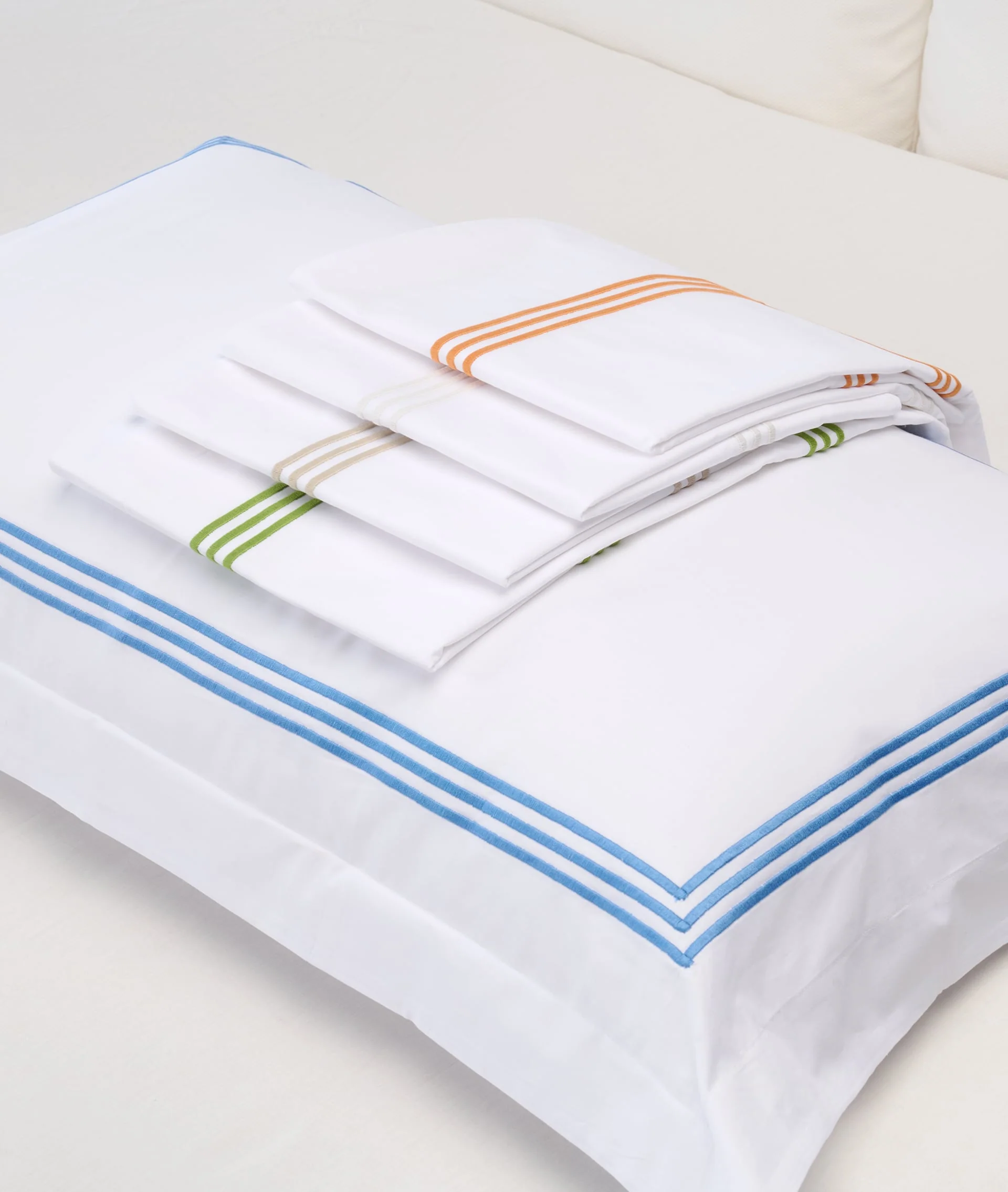 Bed Sheet Set Taviano: Sheet and Pillowcases Orange - Image 5