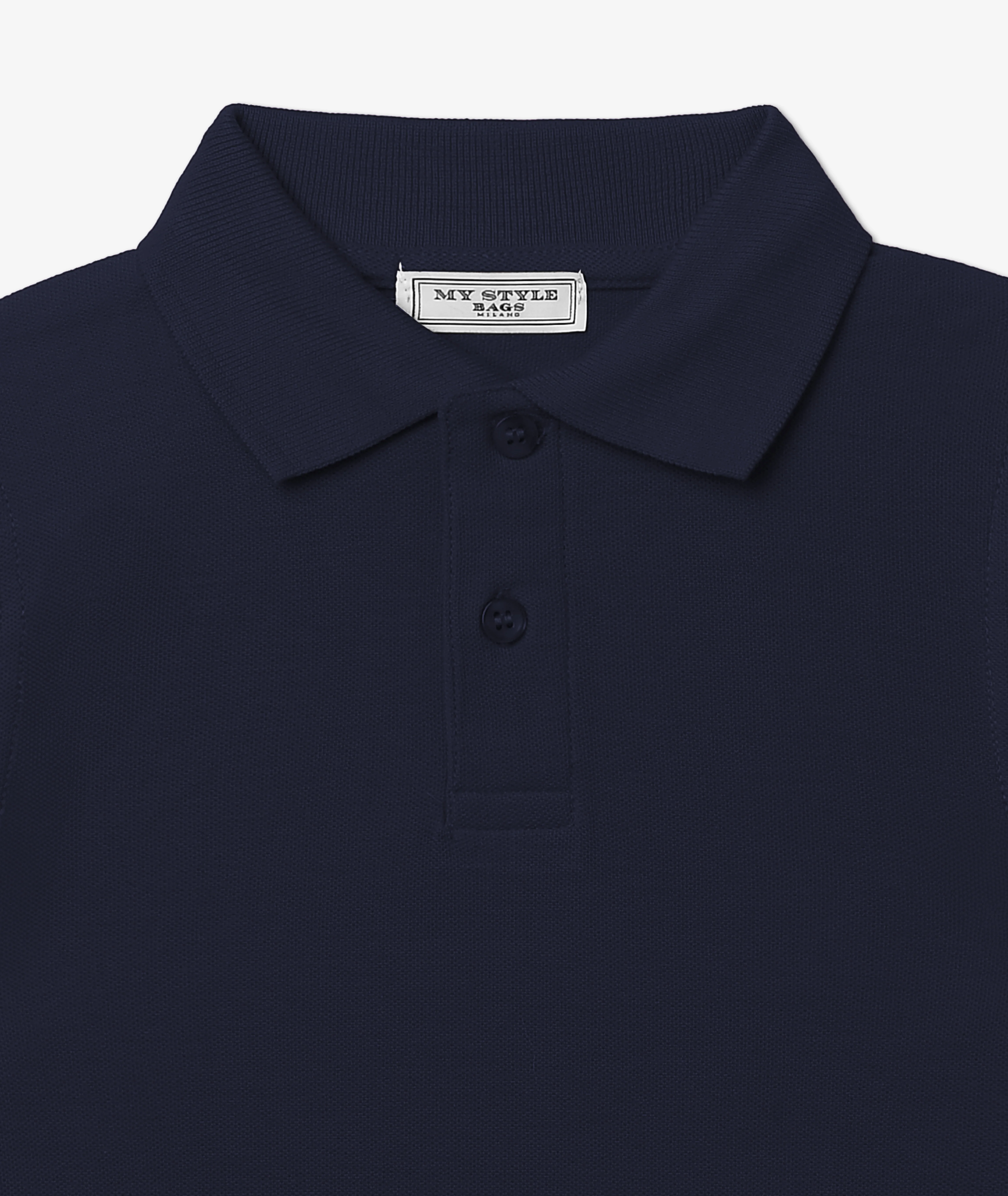 Blue Long-Sleeved Polo for Babies - Image 3