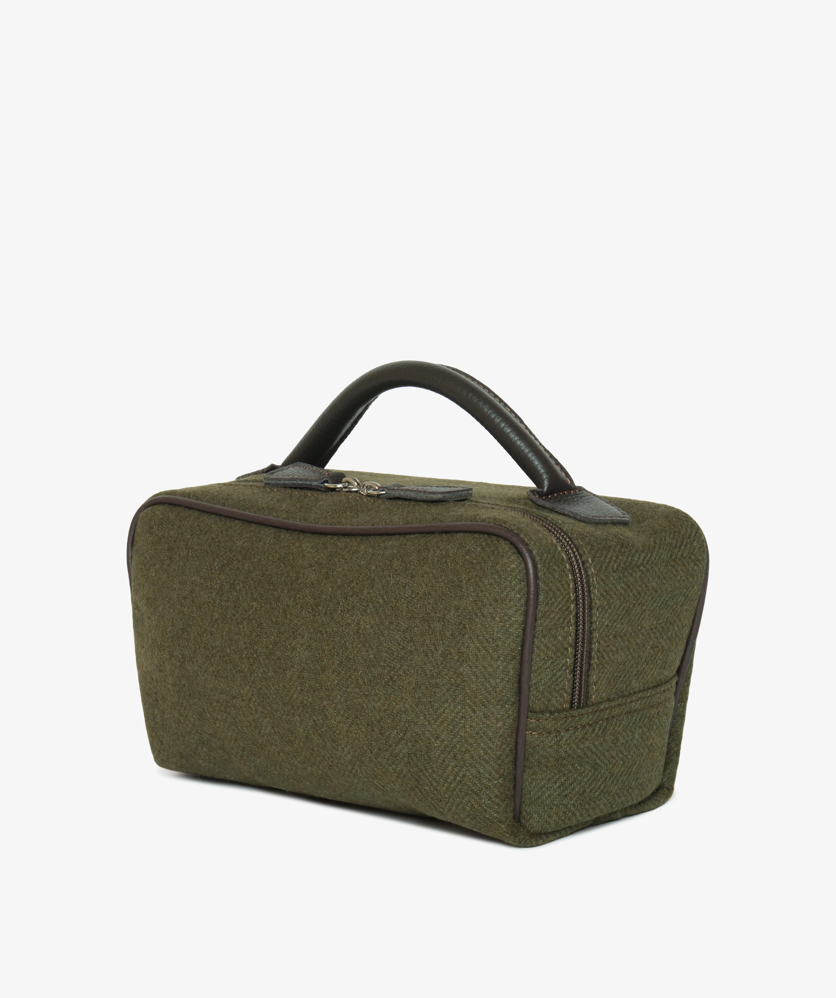 Berkeley Beauty Case in Green Wool  - Image 2