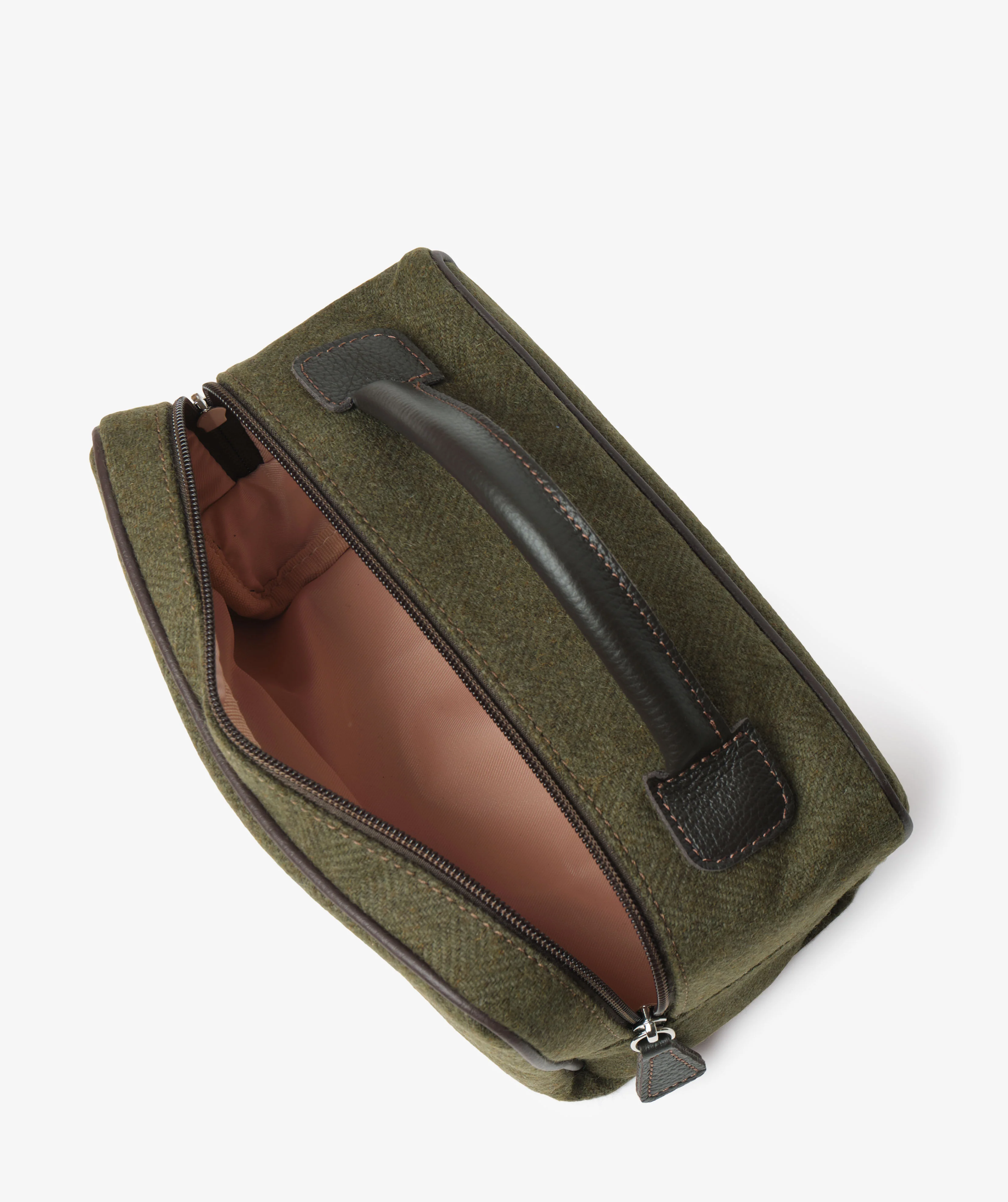 Berkeley Beauty Case in Green Wool  - Image 3