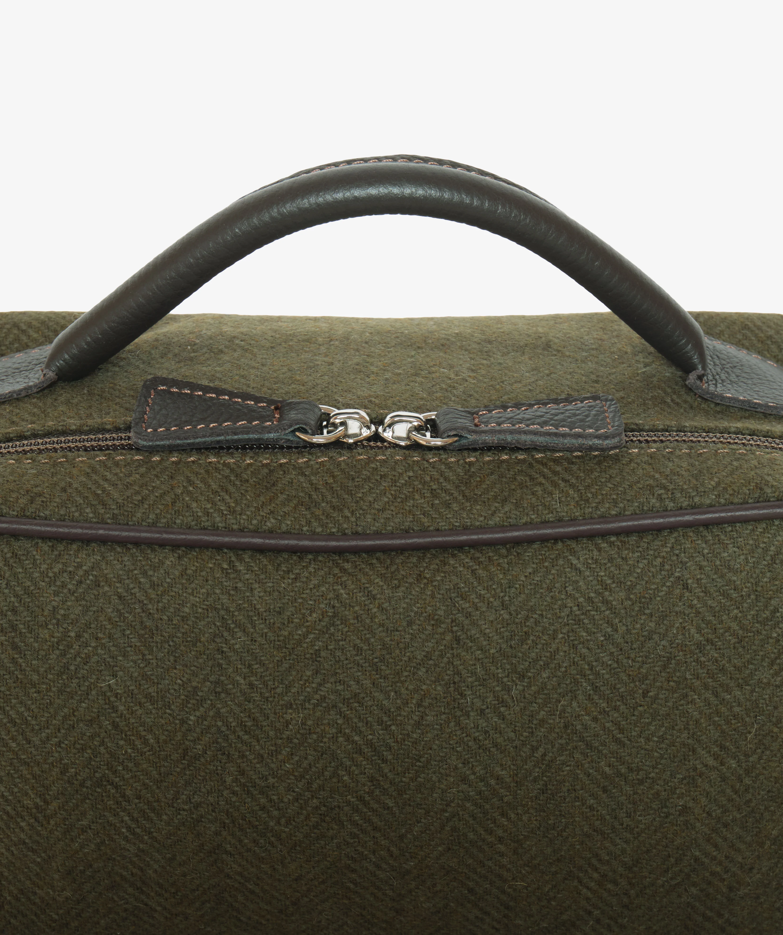 Berkeley Beauty Case in Green Wool  - Image 4
