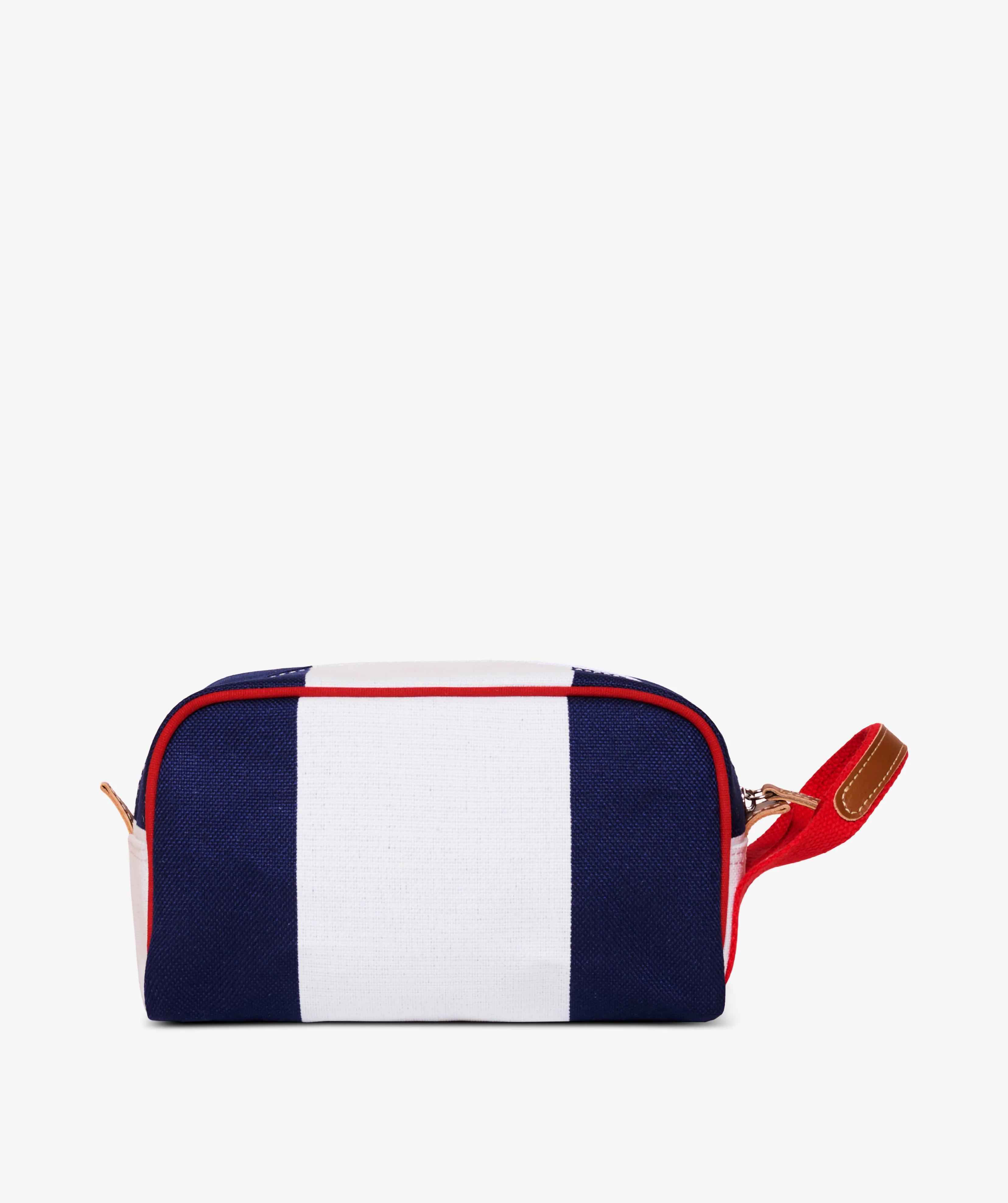 Boston Beauty Case Stripe in White/Blue