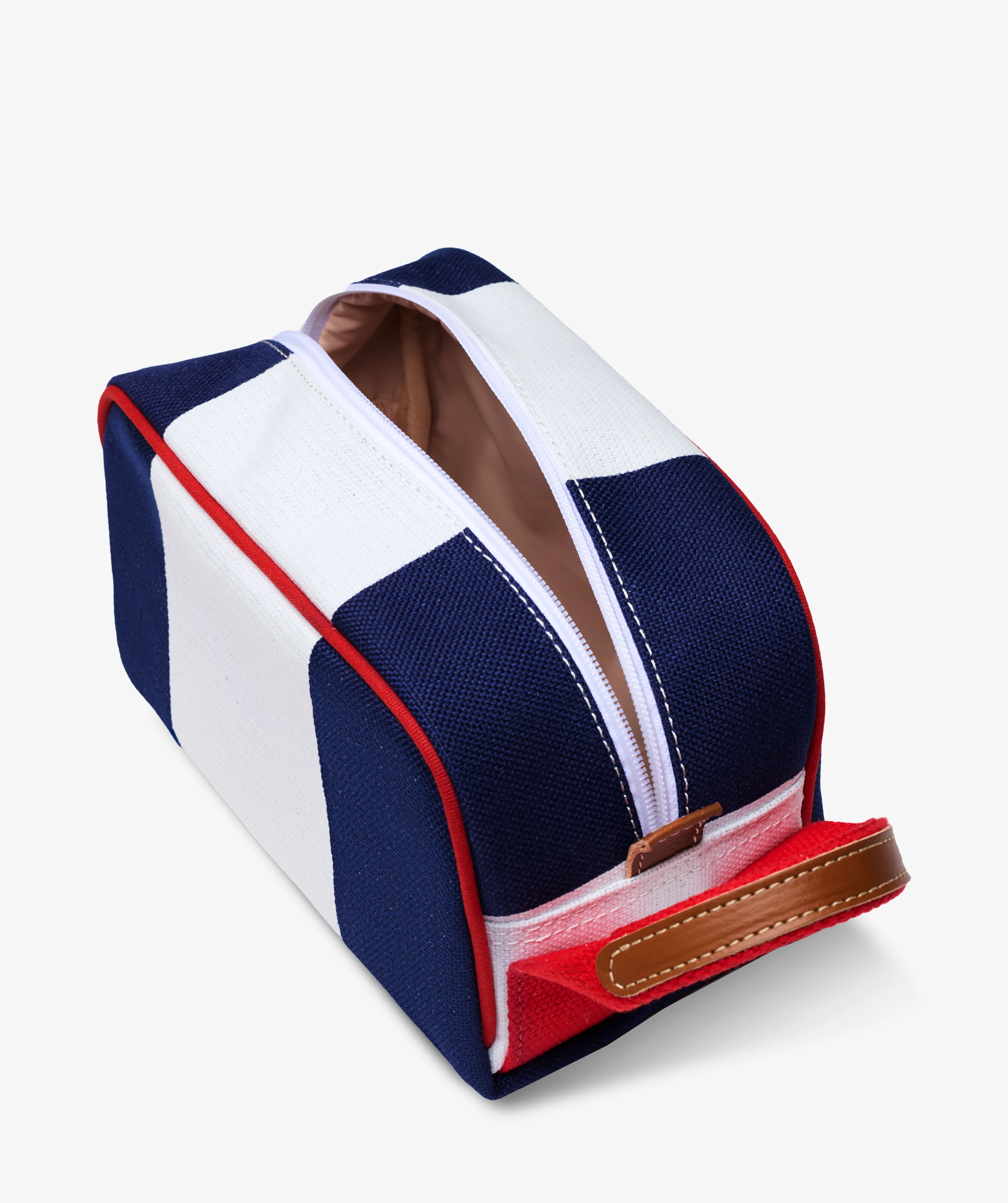 Boston Beauty Case Stripe in White/Blue - Image 3