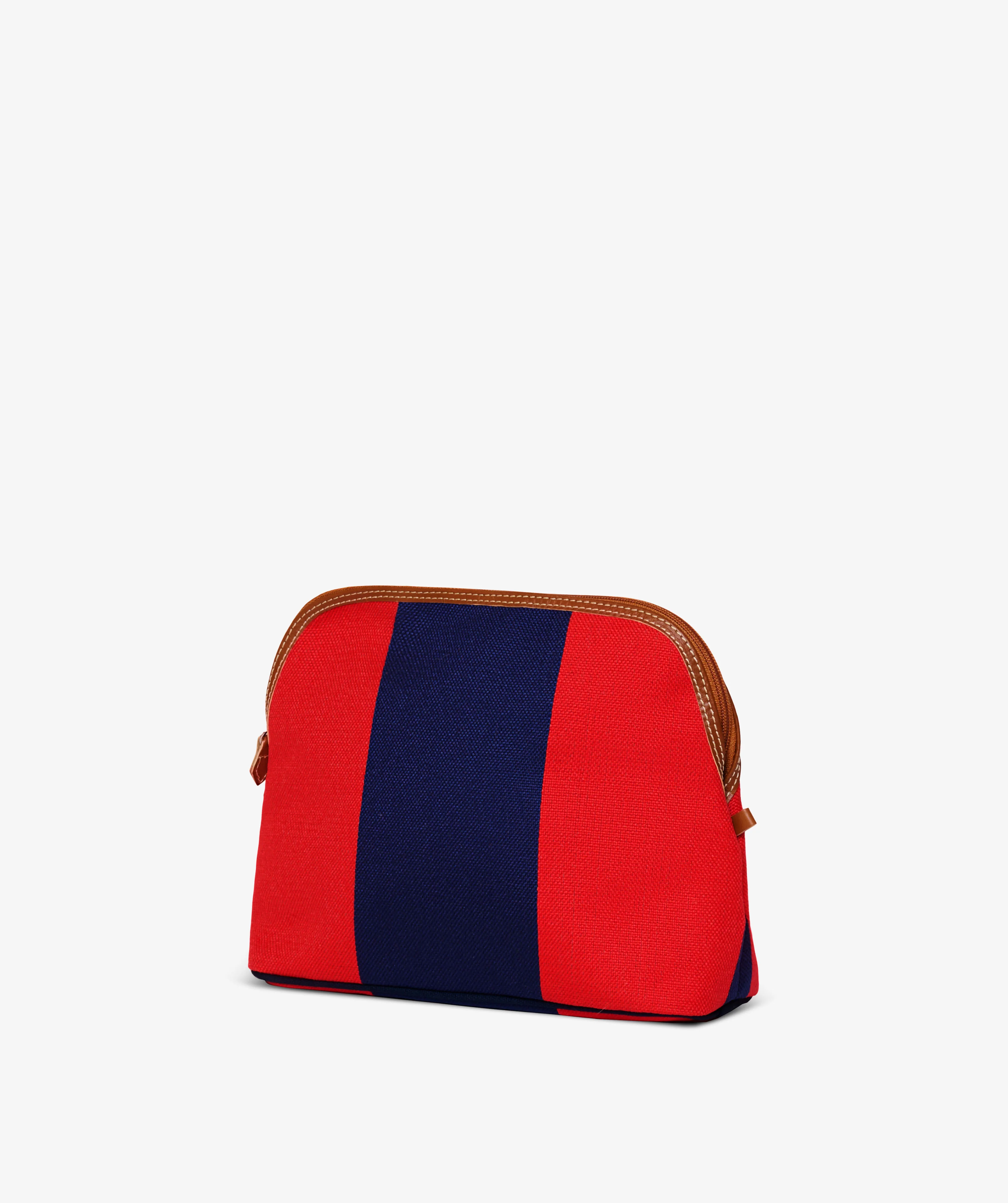 Trousse Large Stripe in Blue/Red - Image 2