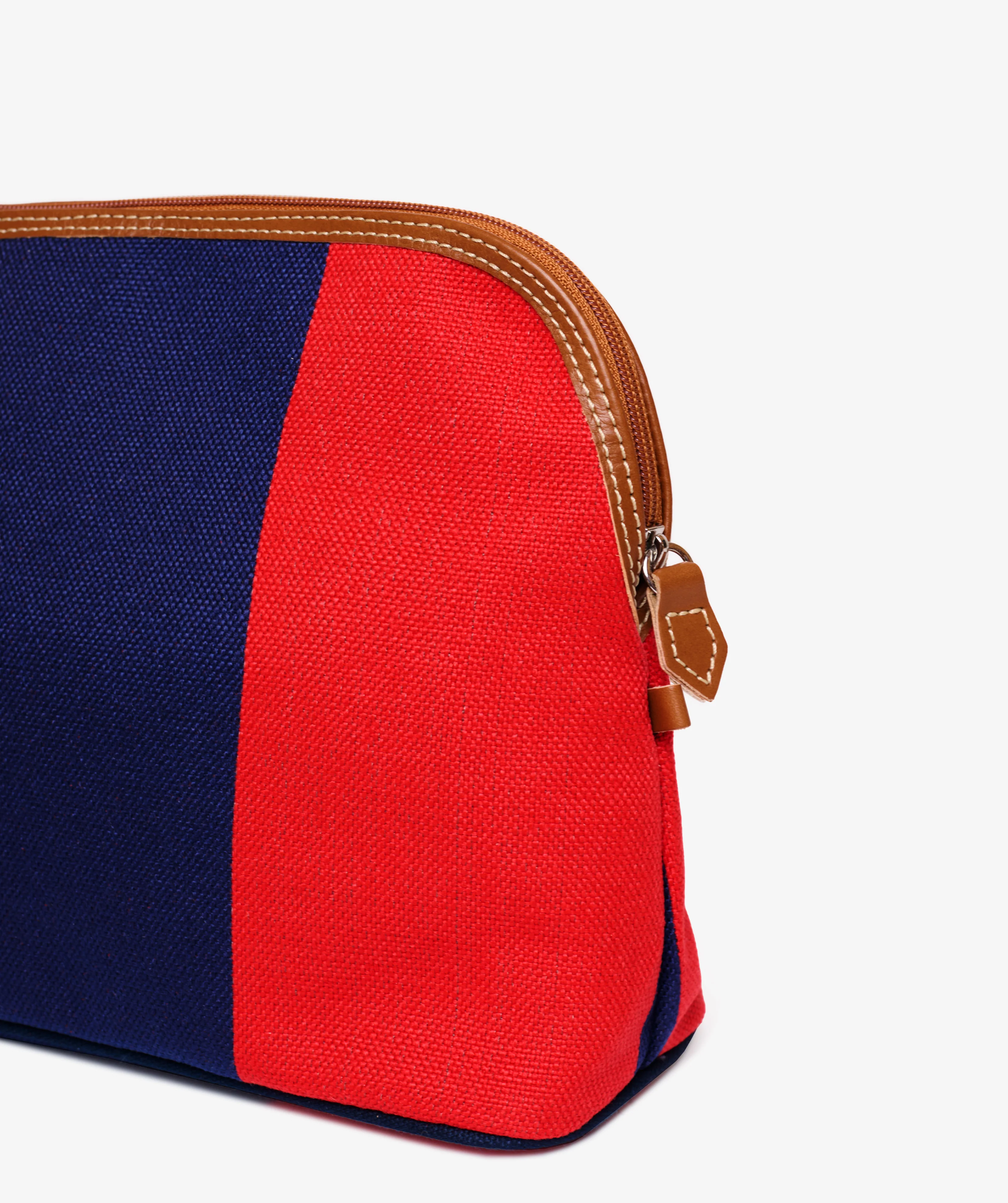 Trousse Large Stripe in Blue/Red - Image 4