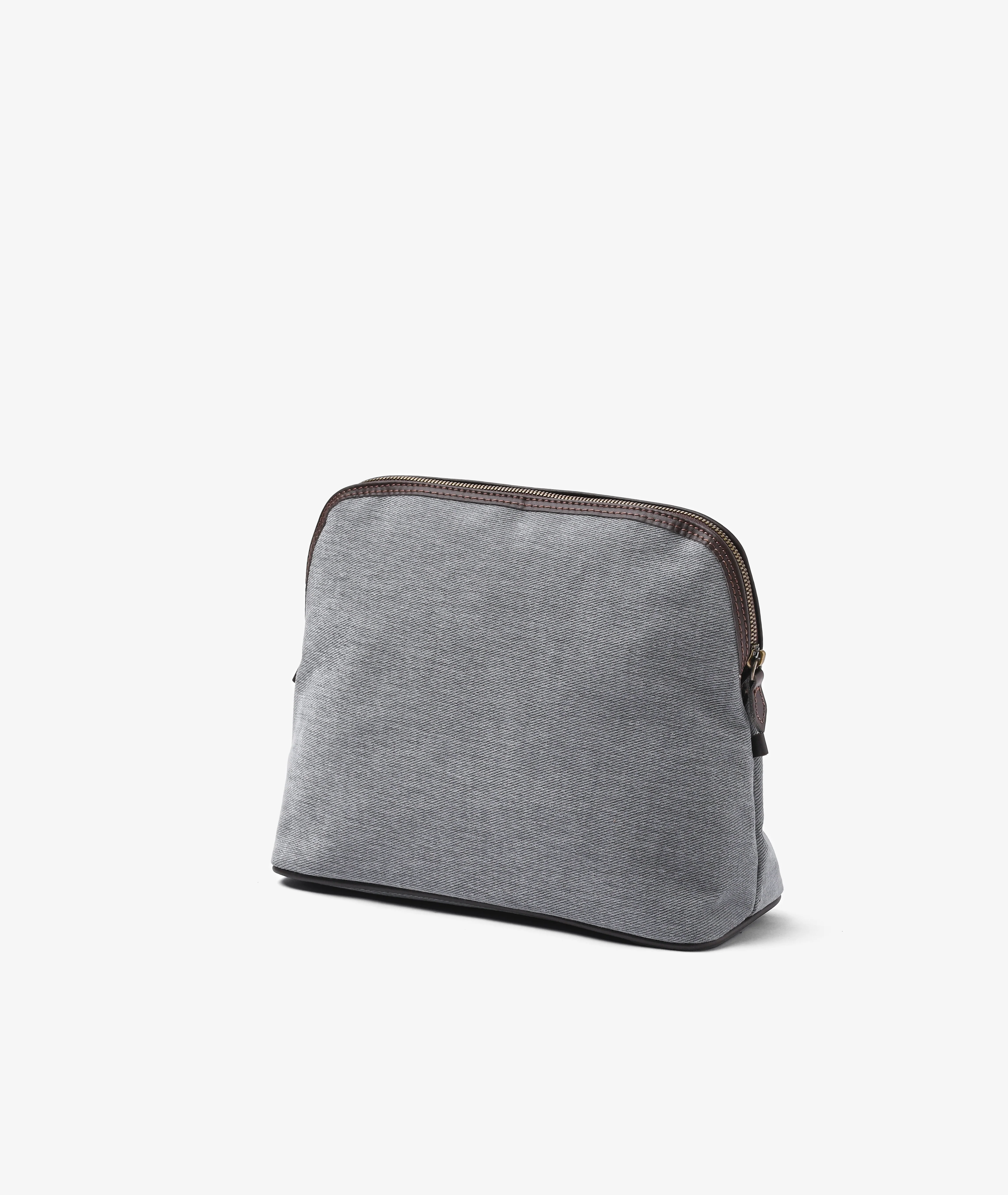 Trousse Peachskin - Large in Grey - Image 2
