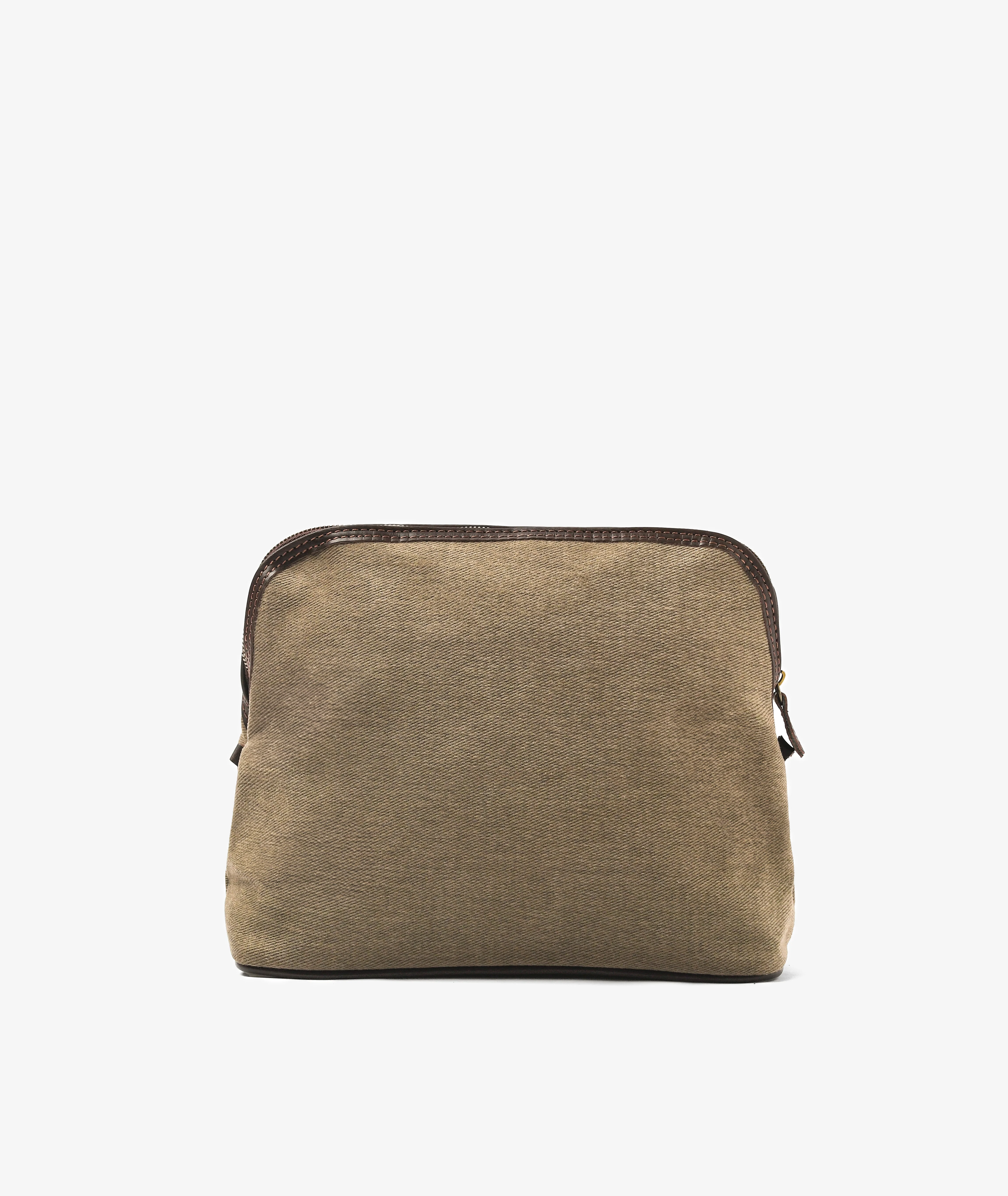 Trousse Peachskin - Large in Olive