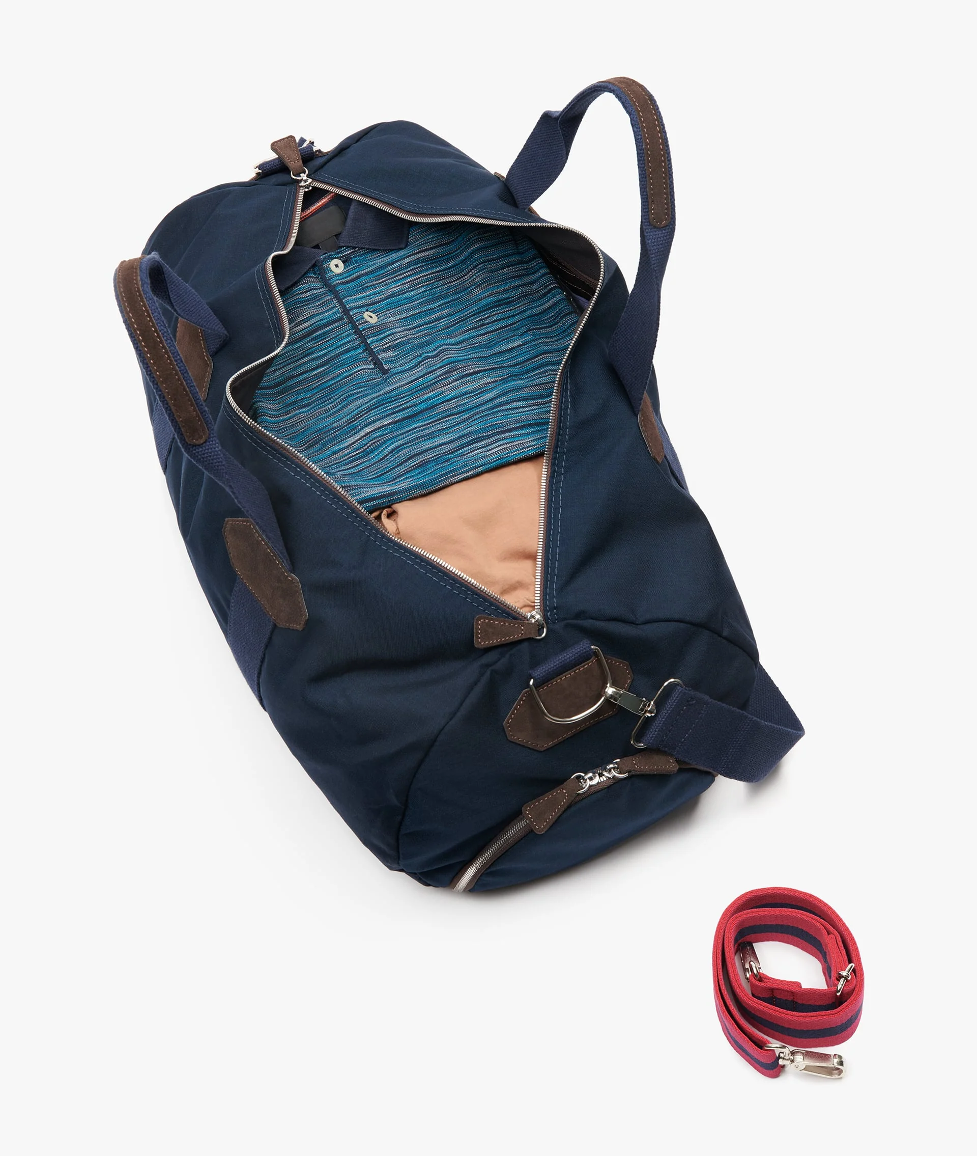 Duffel Bag Boston Travel Dark Blue - Image 4
