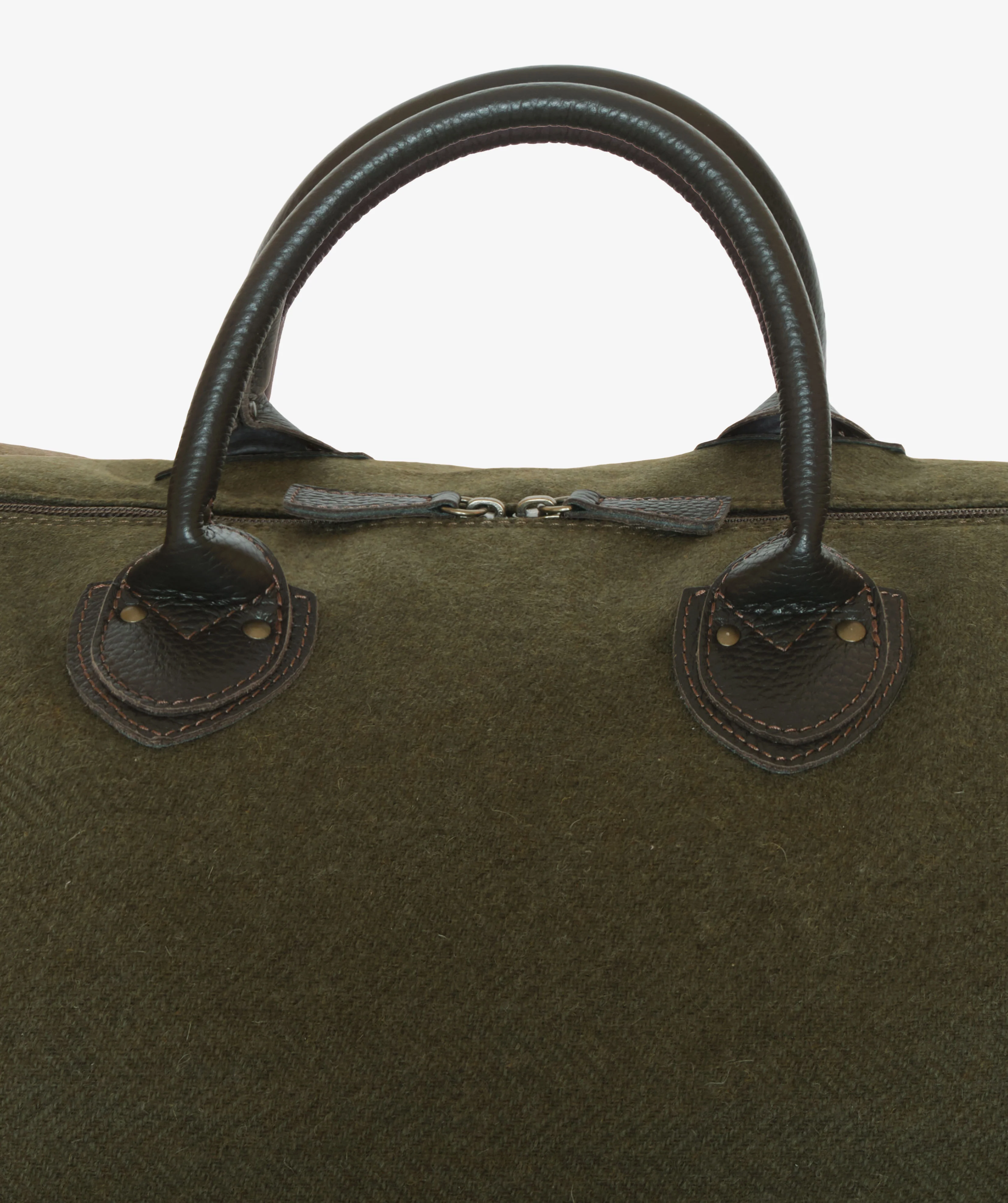 Harvard Duffel Bag Large in Dark Green Wool - Image 4