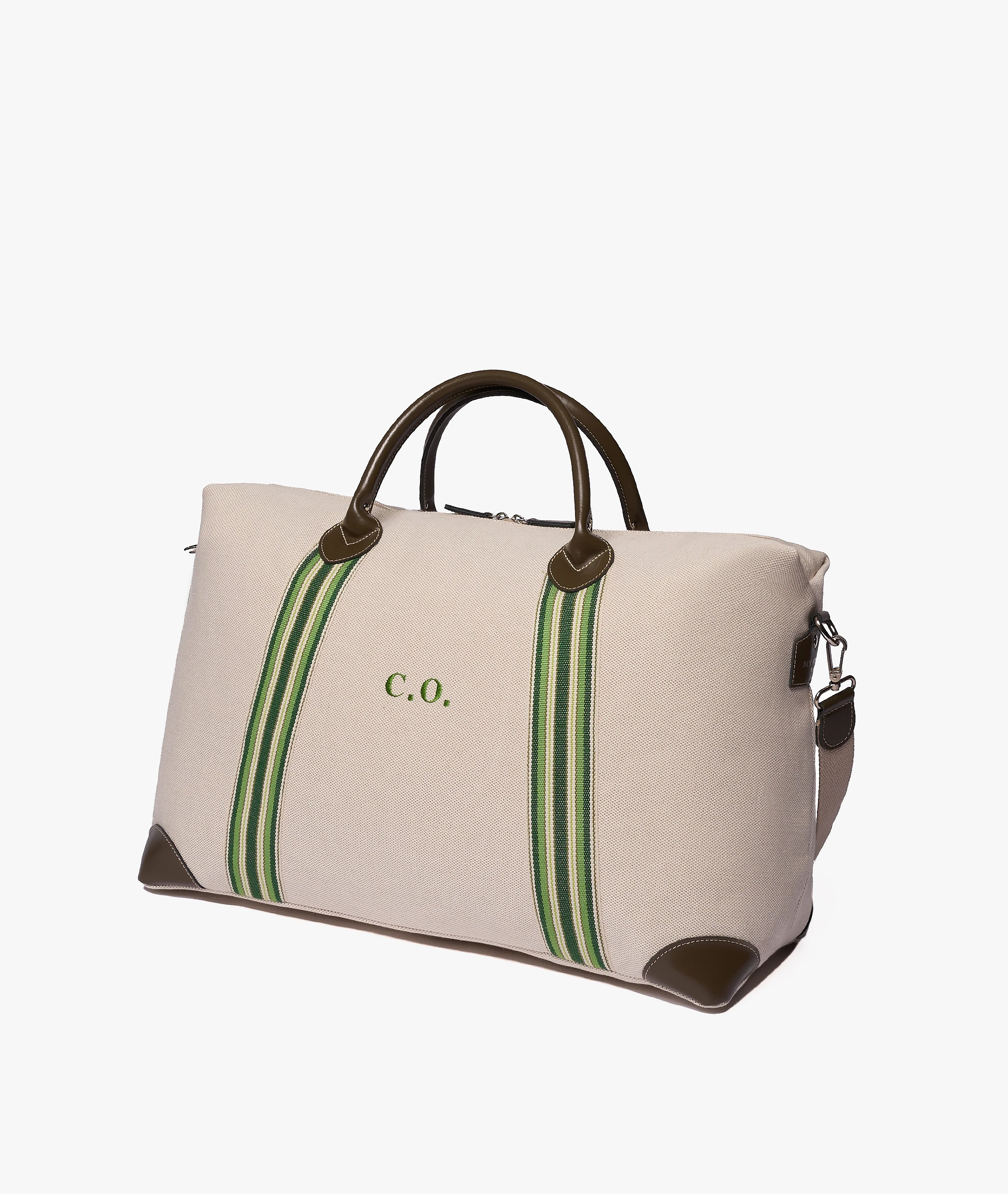 Harvard Duffel Bag Macari in Panamone and Green - Image 2