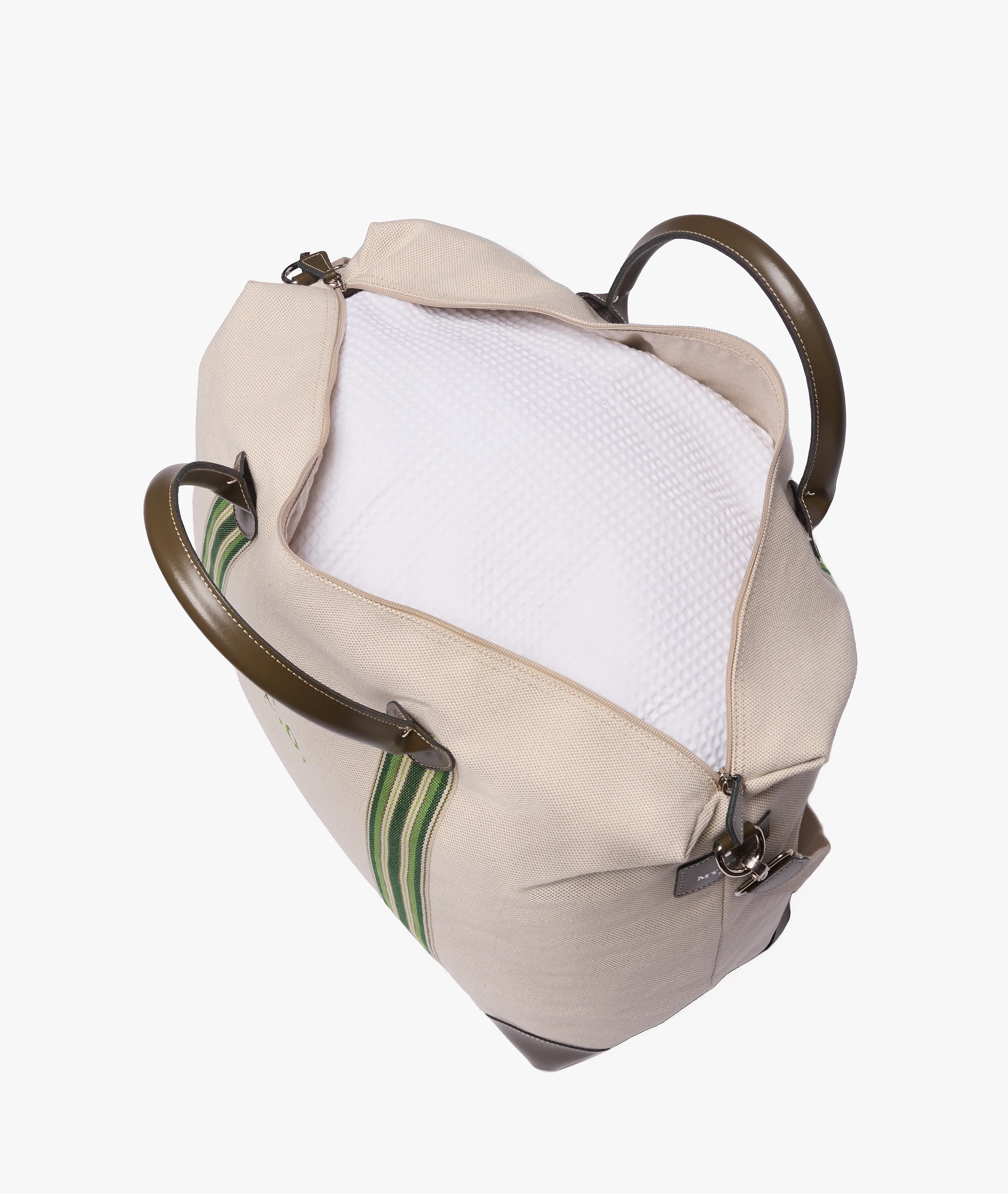 Harvard Duffel Bag Macari in Panamone and Green - Image 3
