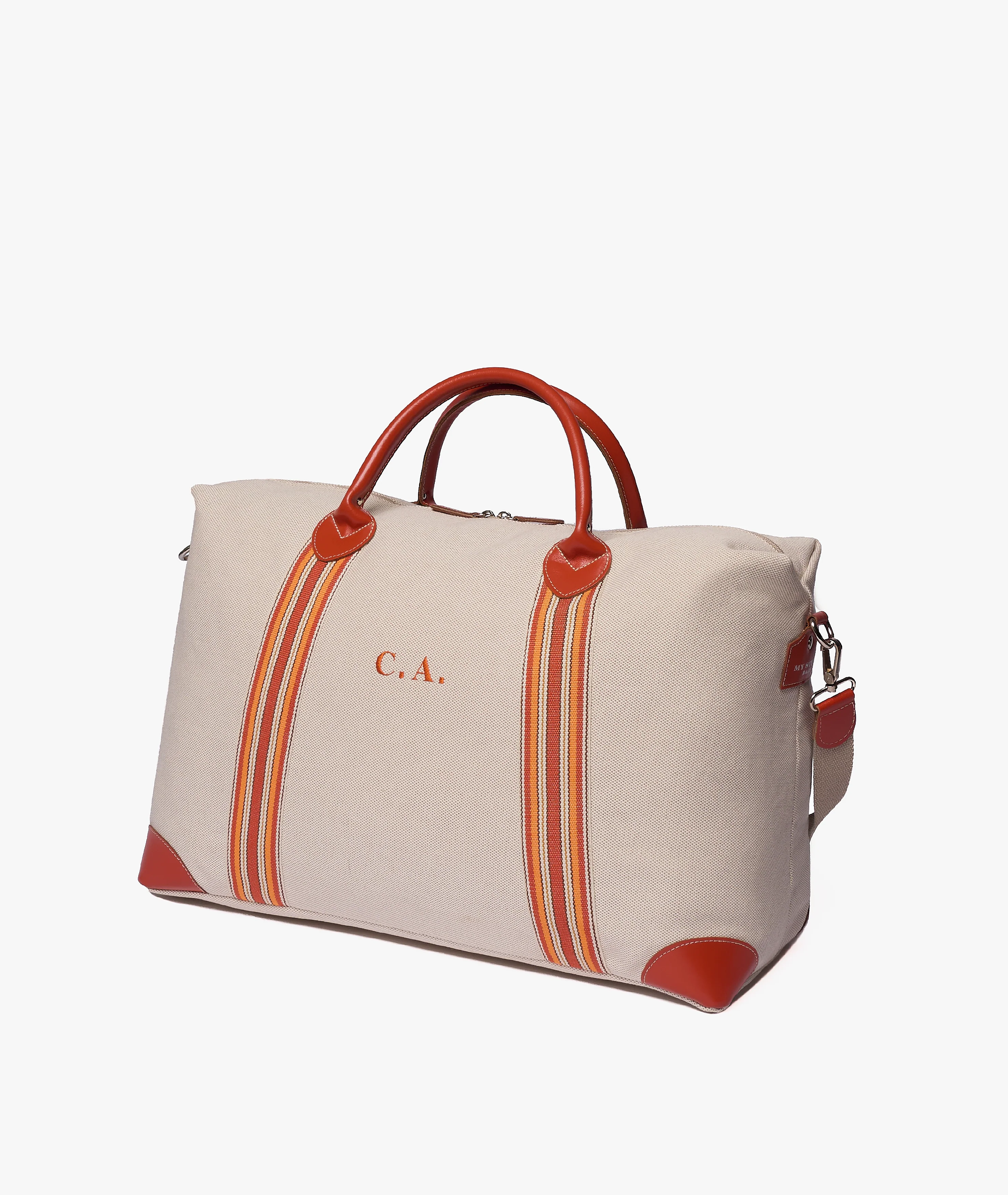 Harvard Duffel Bag Macari in Panamone and Orange - Image 2