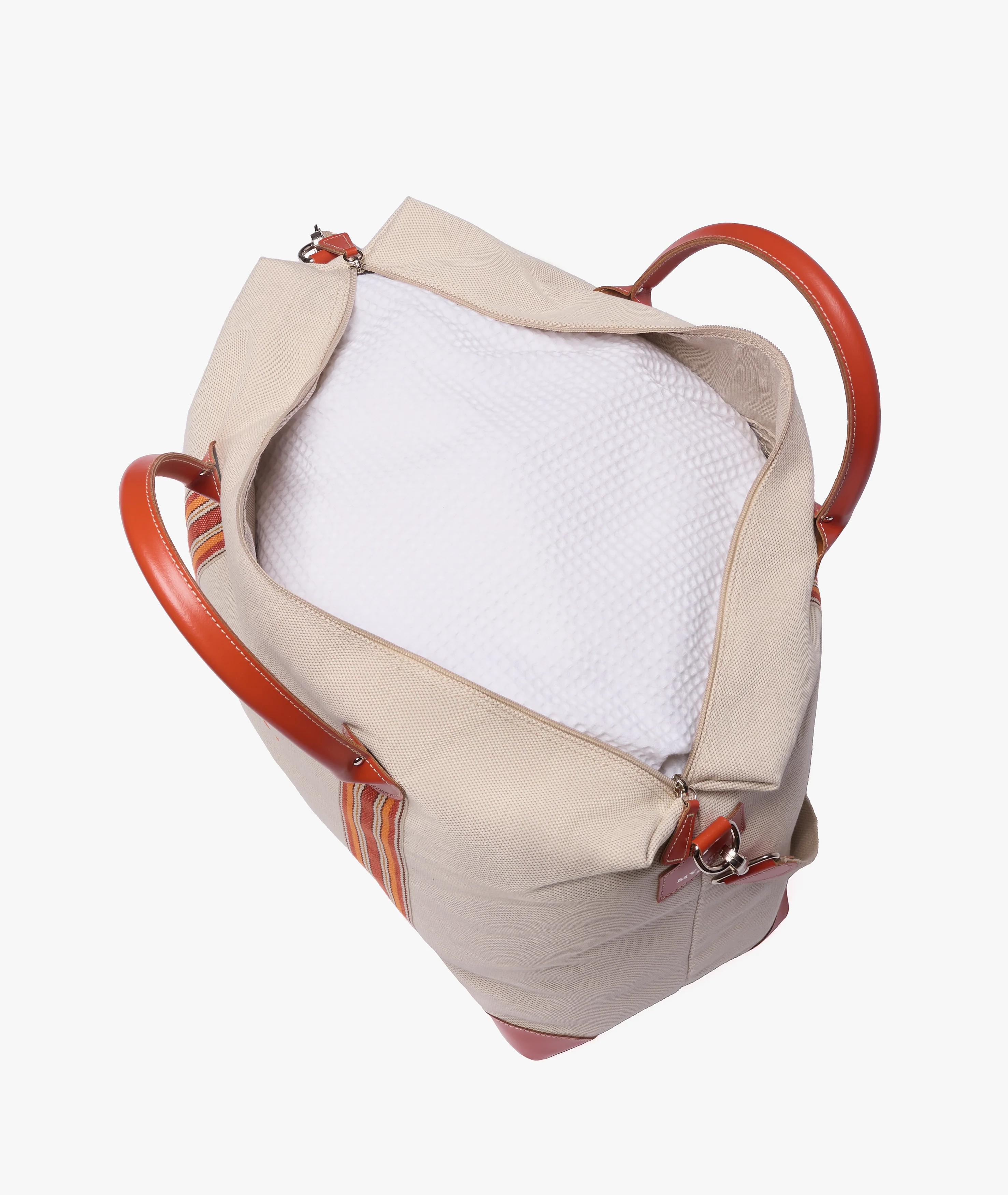 Harvard Duffel Bag Macari in Panamone and Orange - Image 3