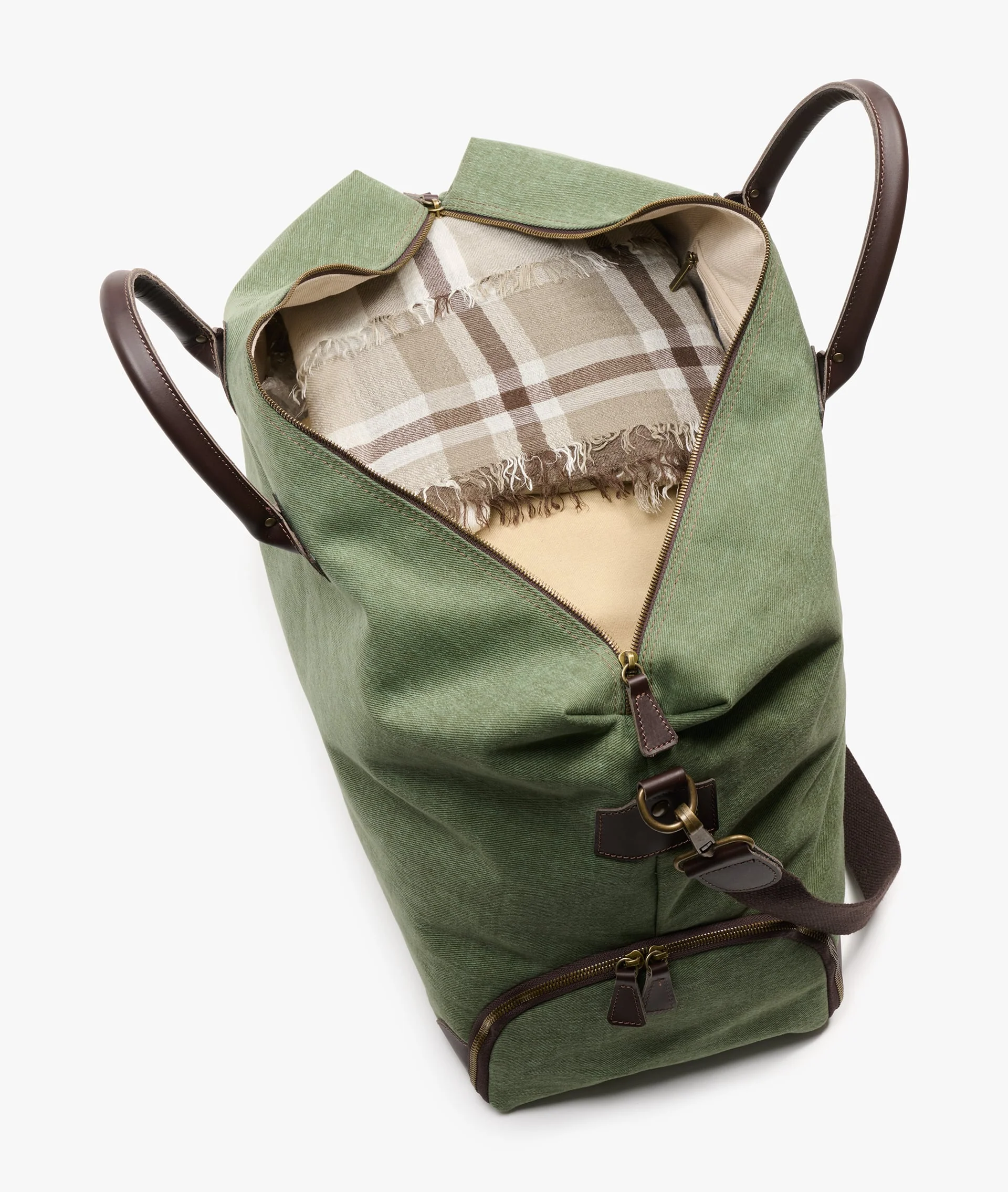  Harvard Duffel Bag Peachskin – Large in Meadow Green - Image 4