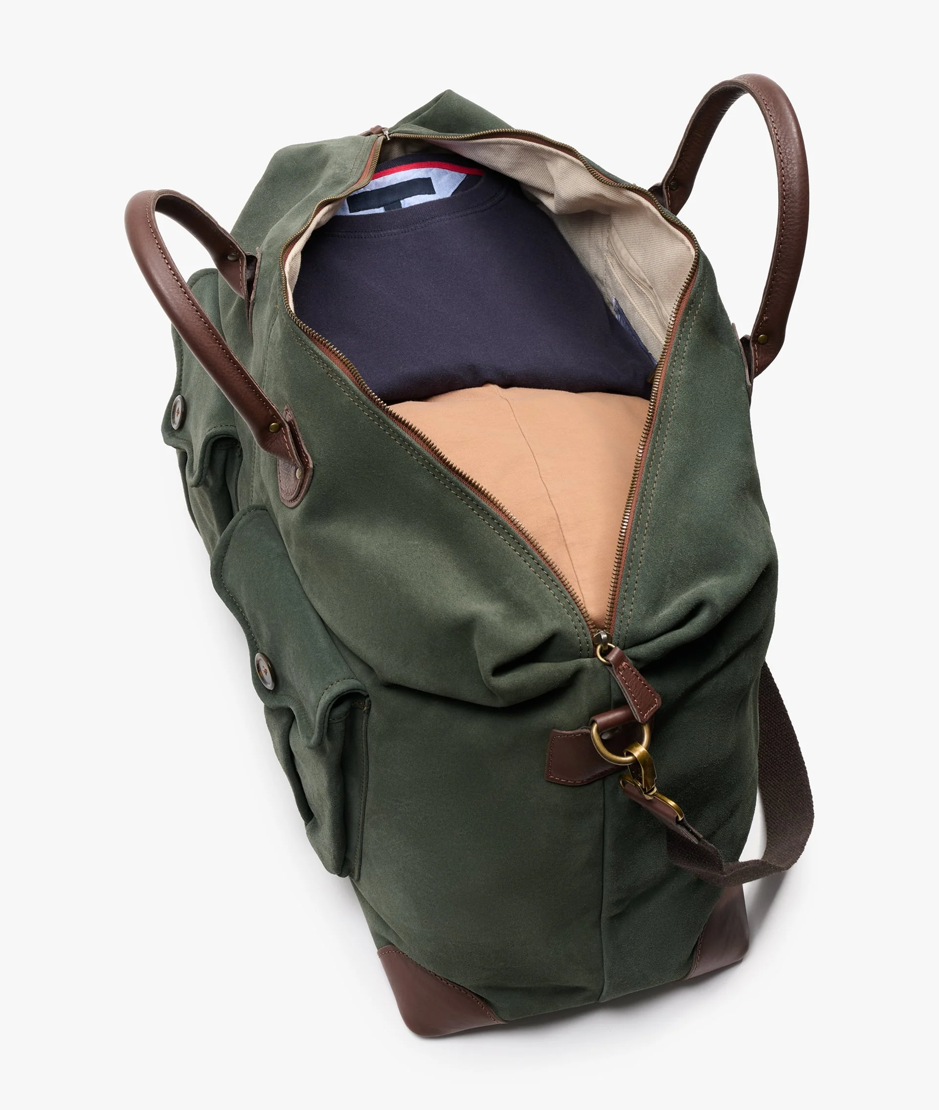 Harvard Duffel Bag Safari Deluxe in Dark Green - Image 4