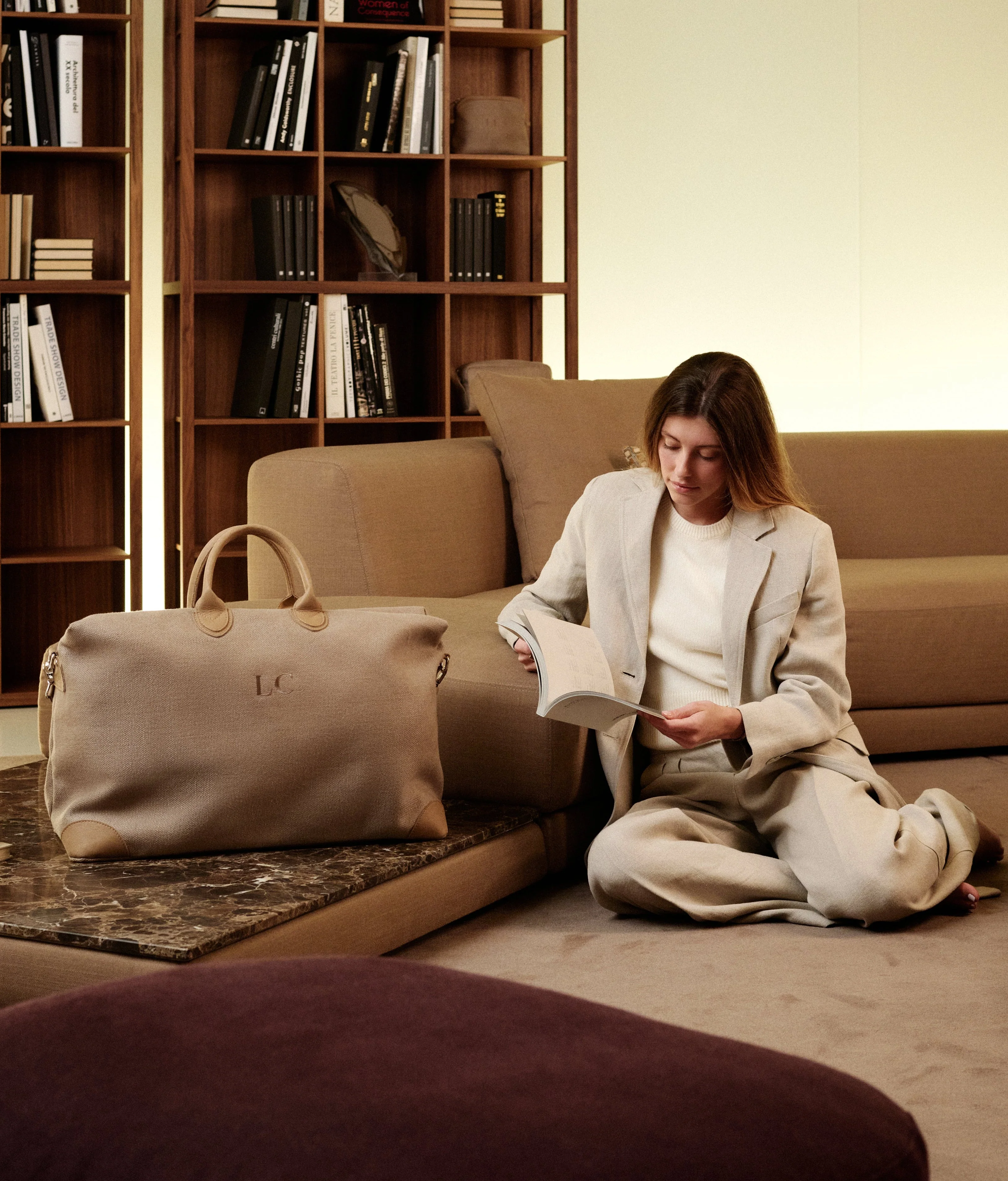 Harvard Duffel Bag x Sesia&Co. / Cappuccino - Image 2