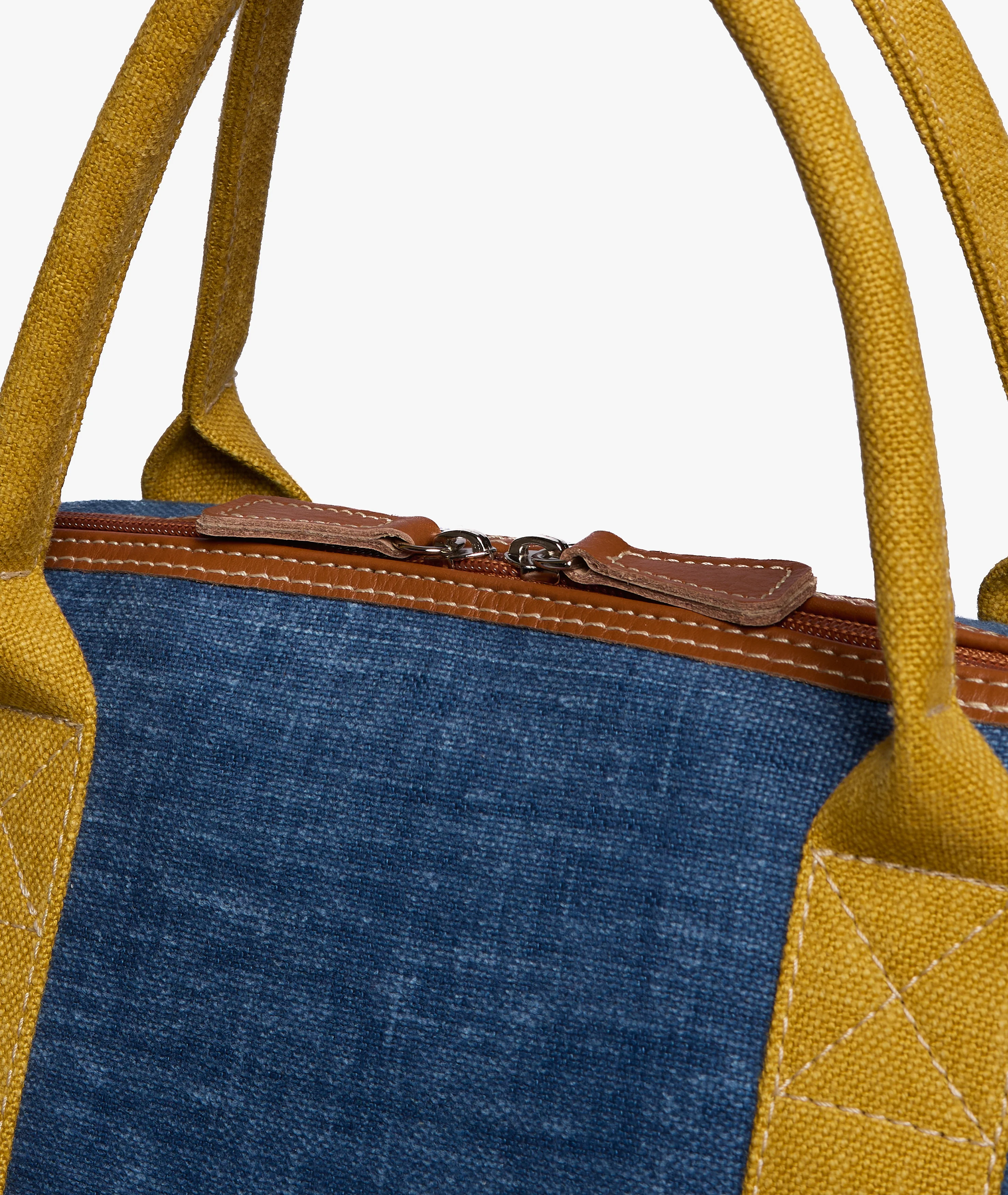 London Duffel Bag Procida in Denim/Ochre - Image 4