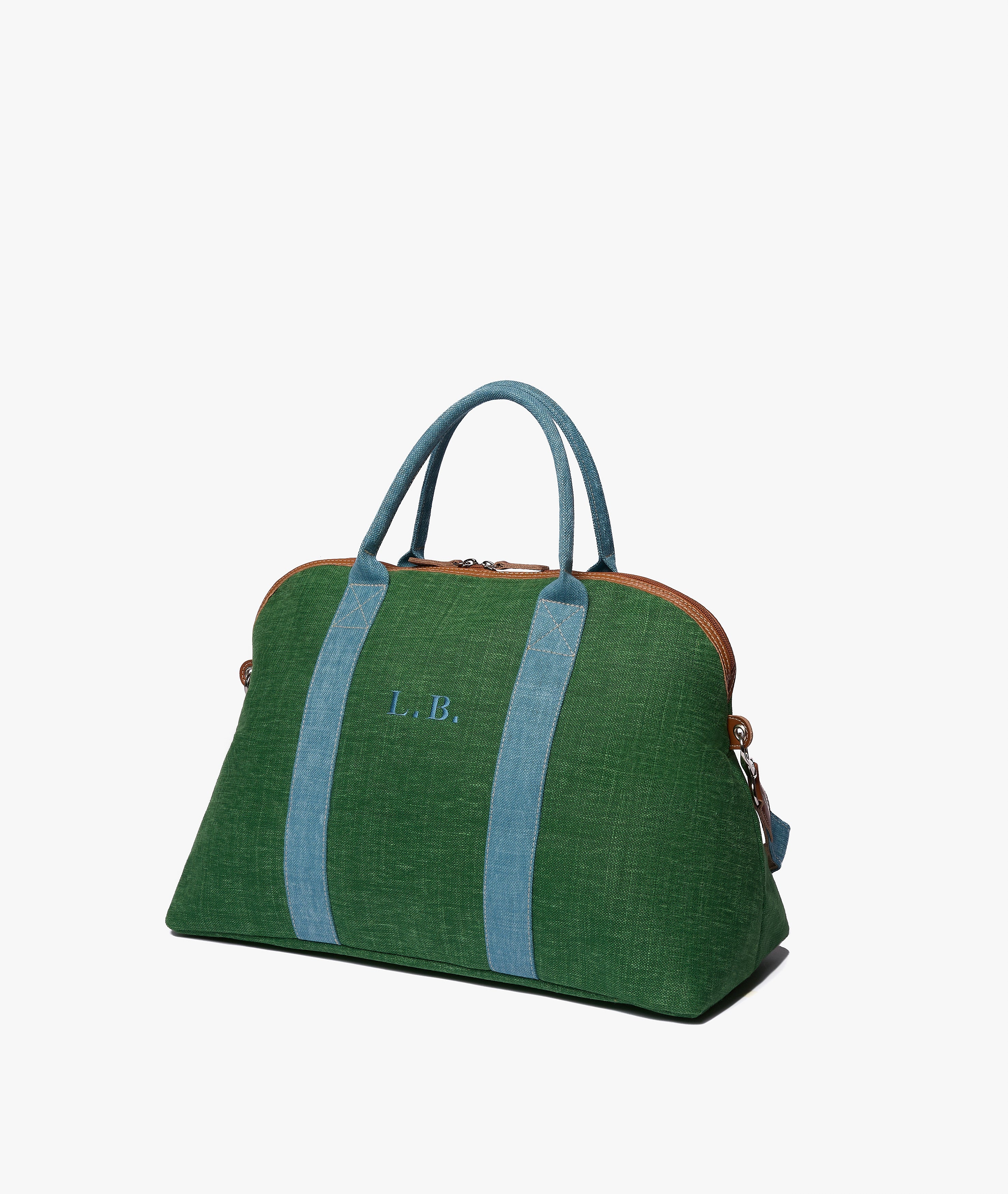 London Duffel Bag Procida in Green/Light Blue - Image 2