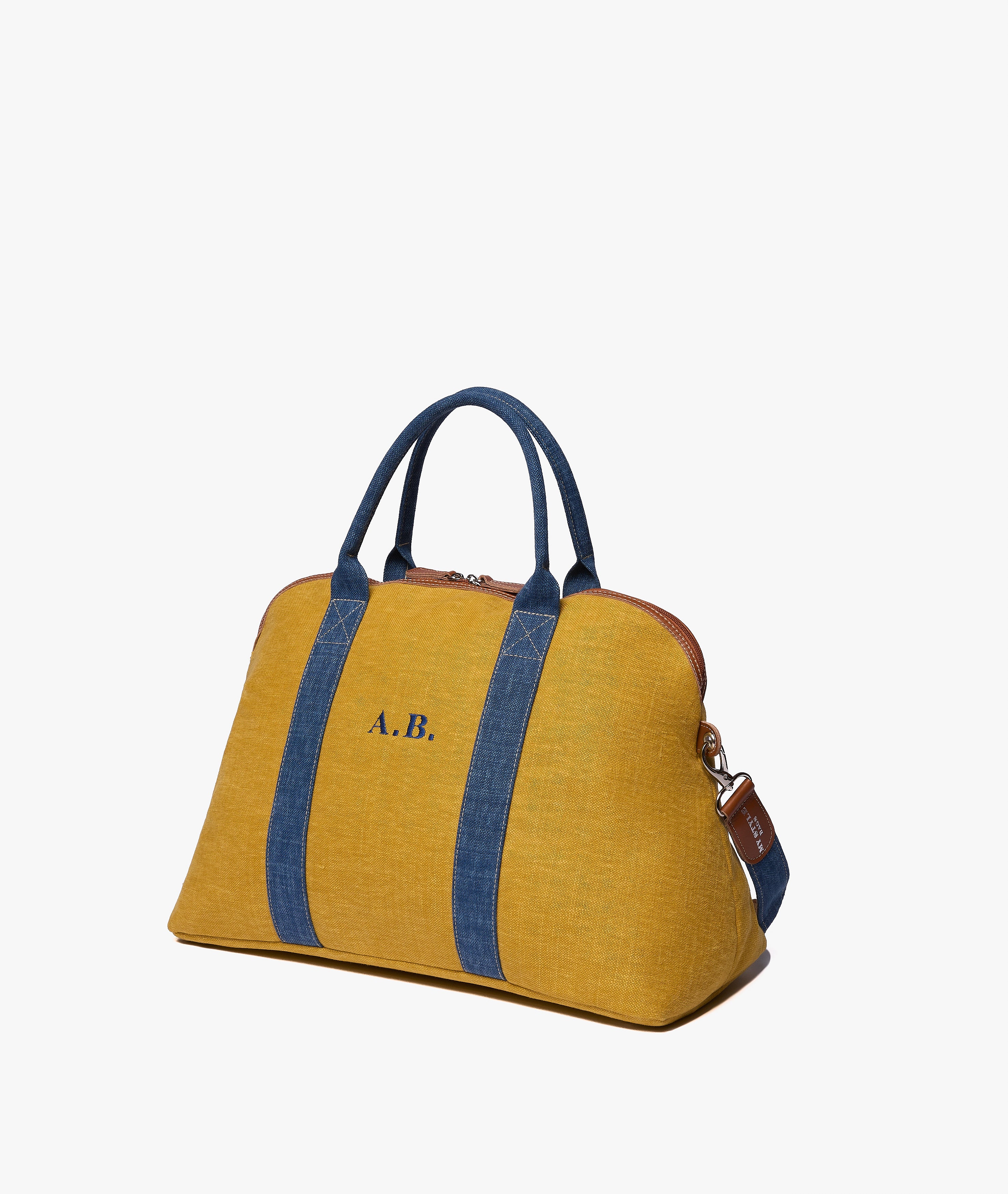 London Duffel Bag Procida in Ochre/Denim - Image 2