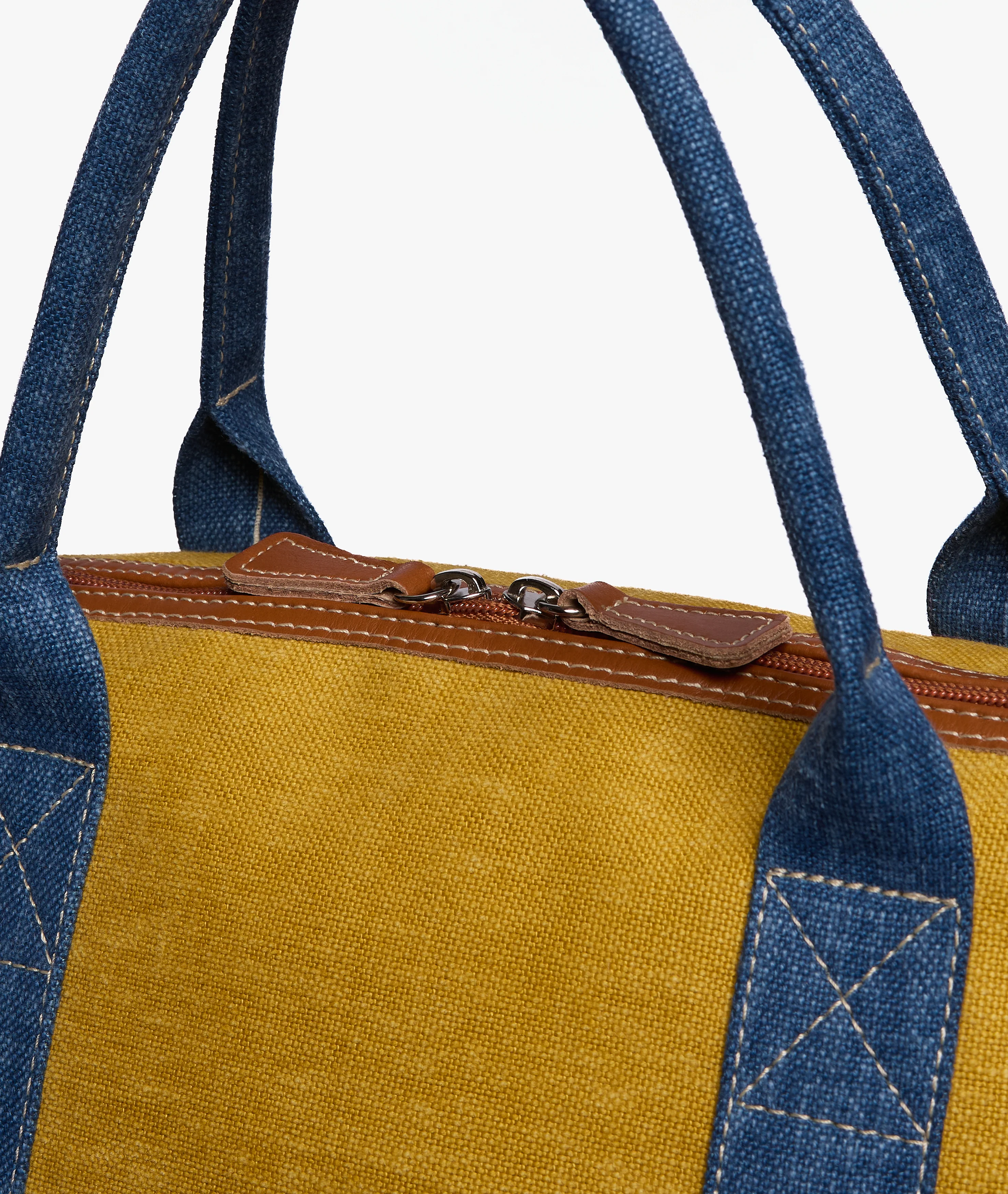 London Duffel Bag Procida in Ochre/Denim - Image 4