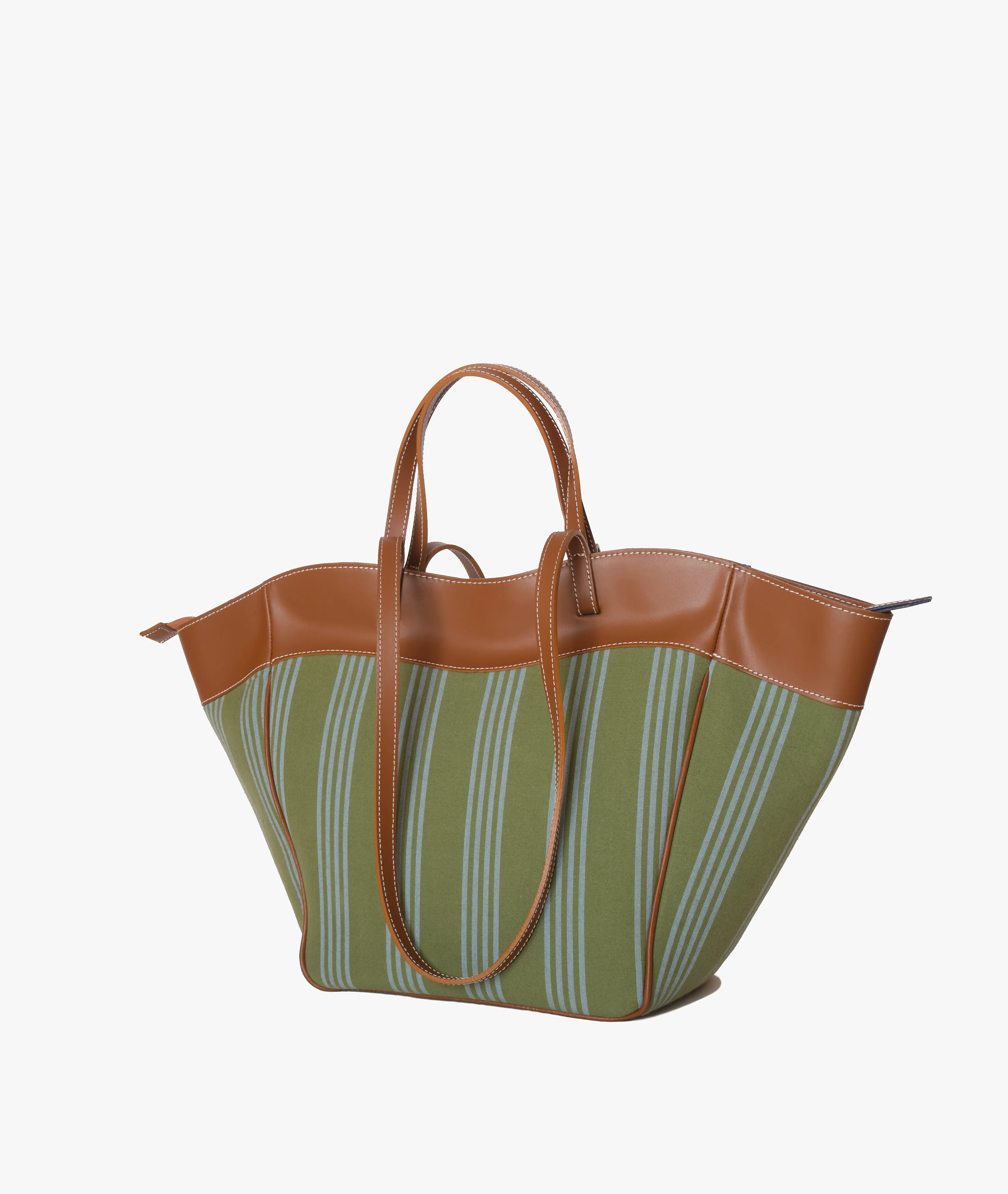 Hand Bag Ada Panarea in Khaki Green  - Image 2