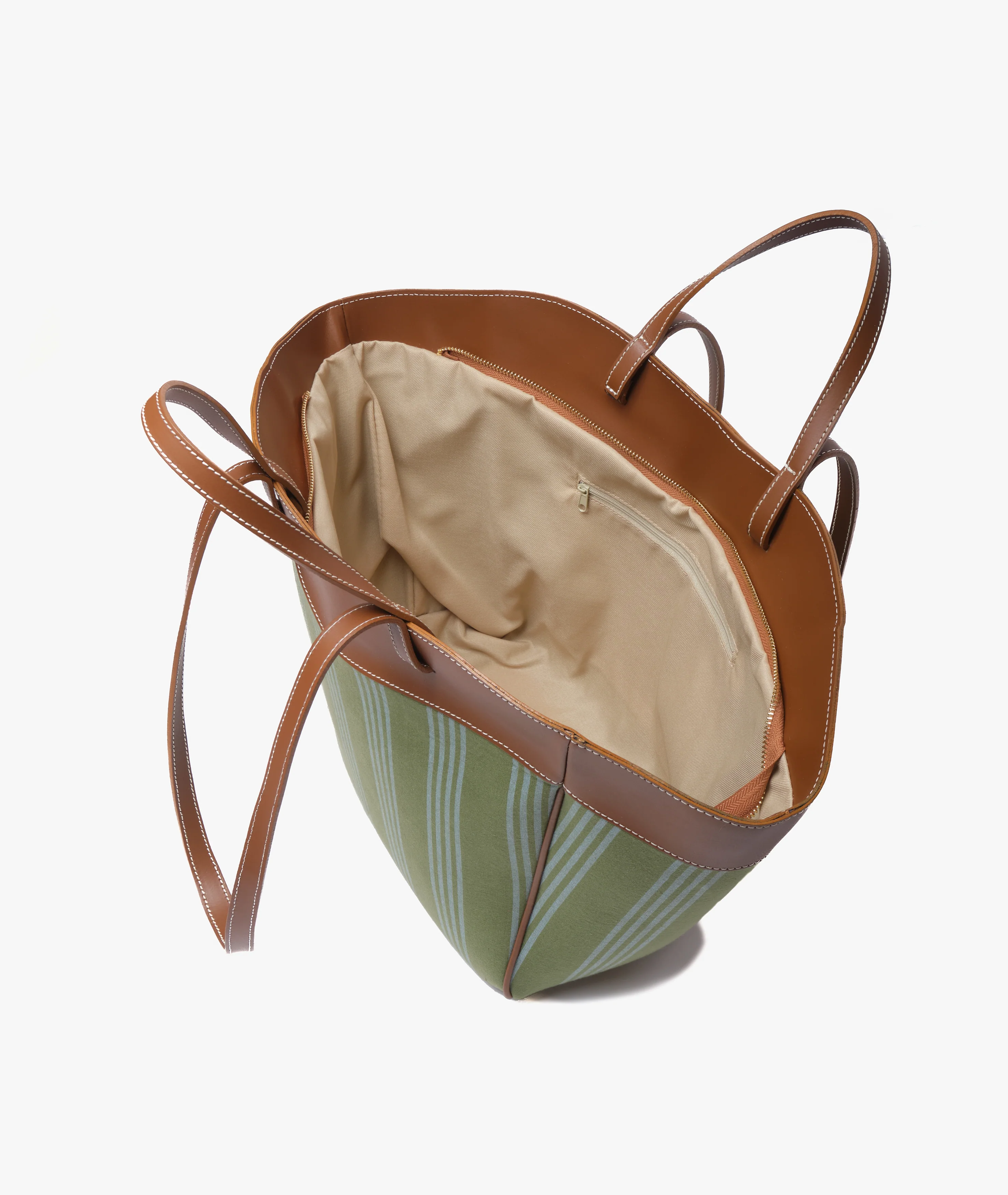 Hand Bag Ada Panarea in Khaki Green  - Image 3