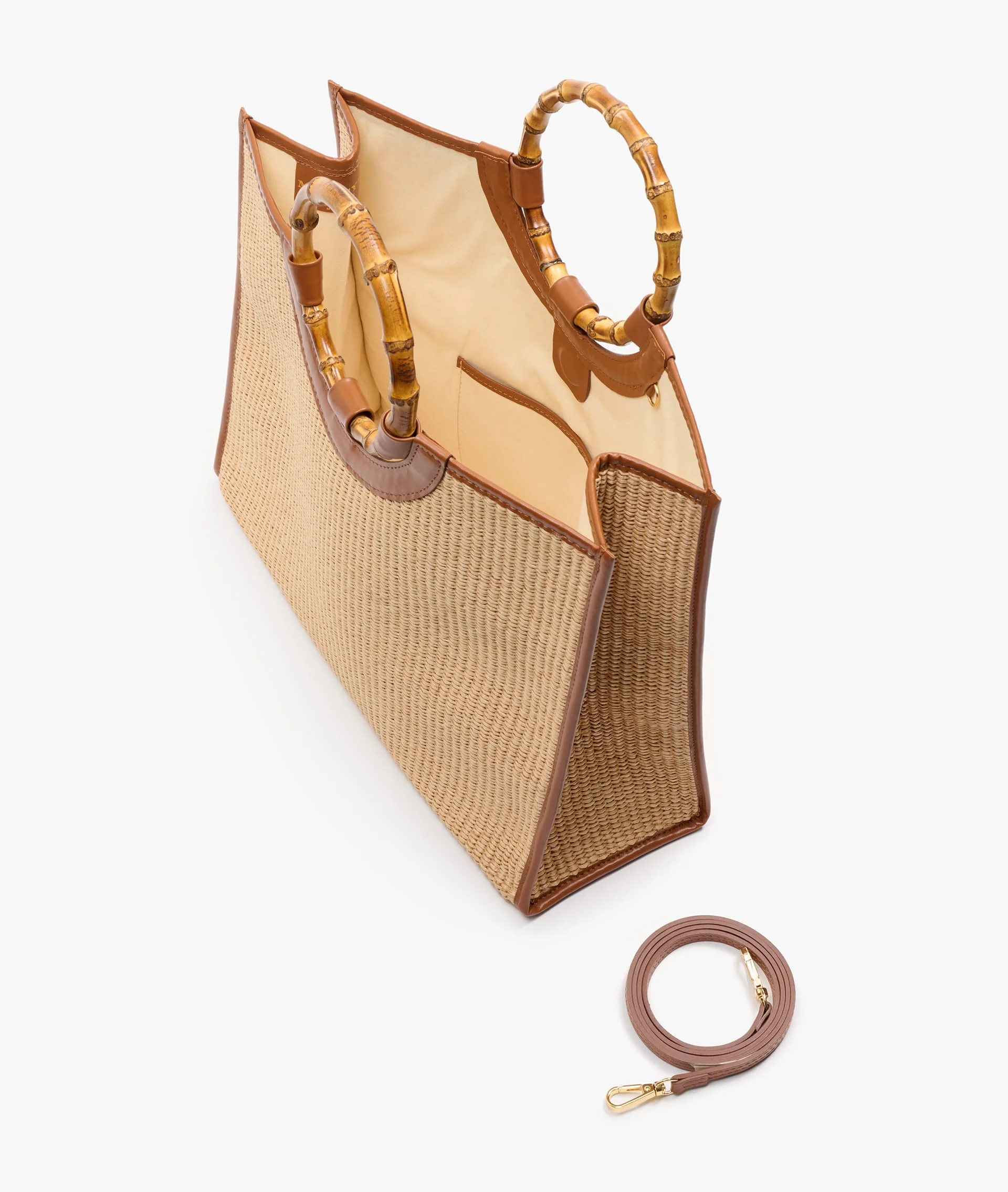  Bamboo Straw Handbag - Large - Image 4