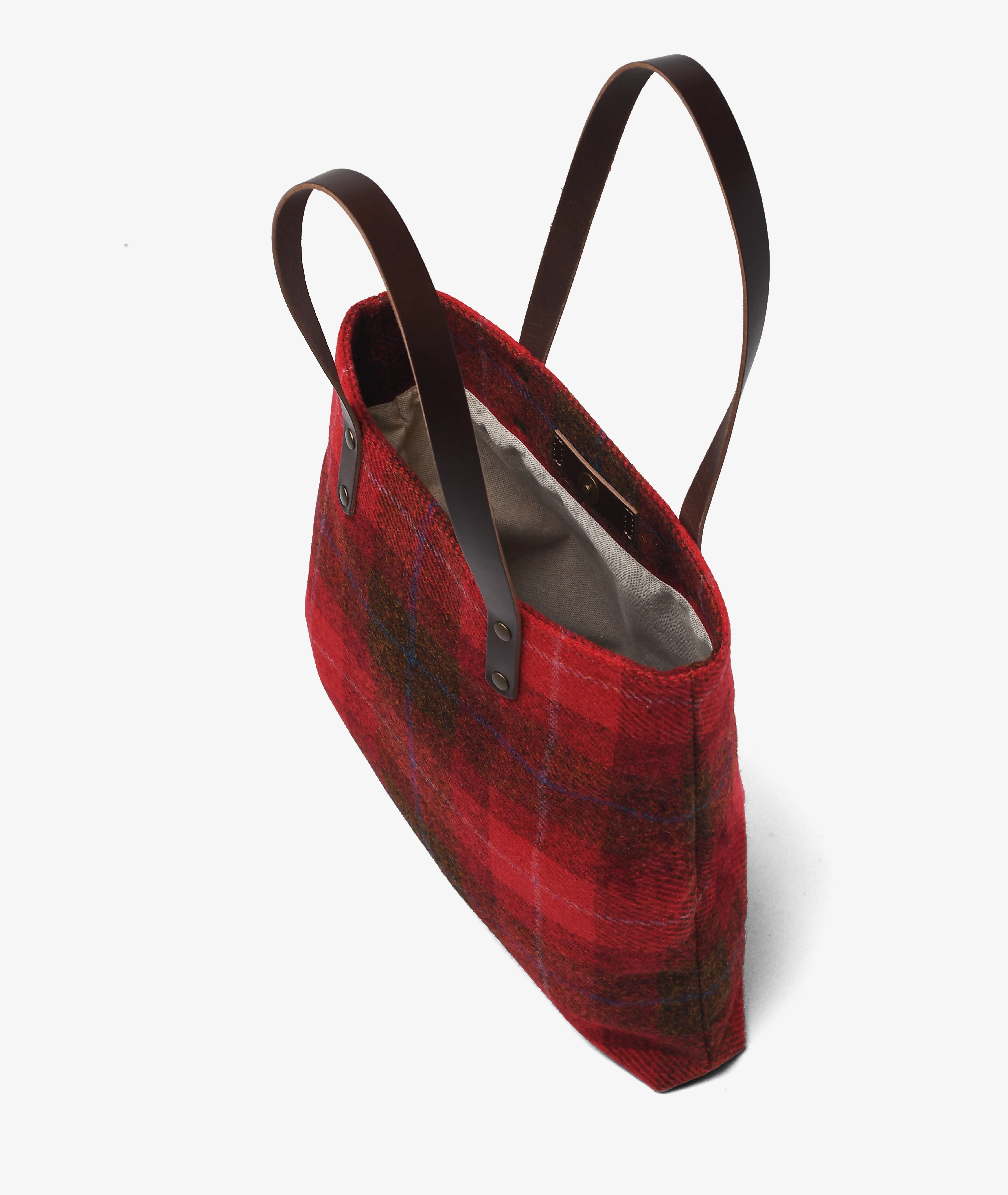 Harris Tweed Handbag – Red - Image 4