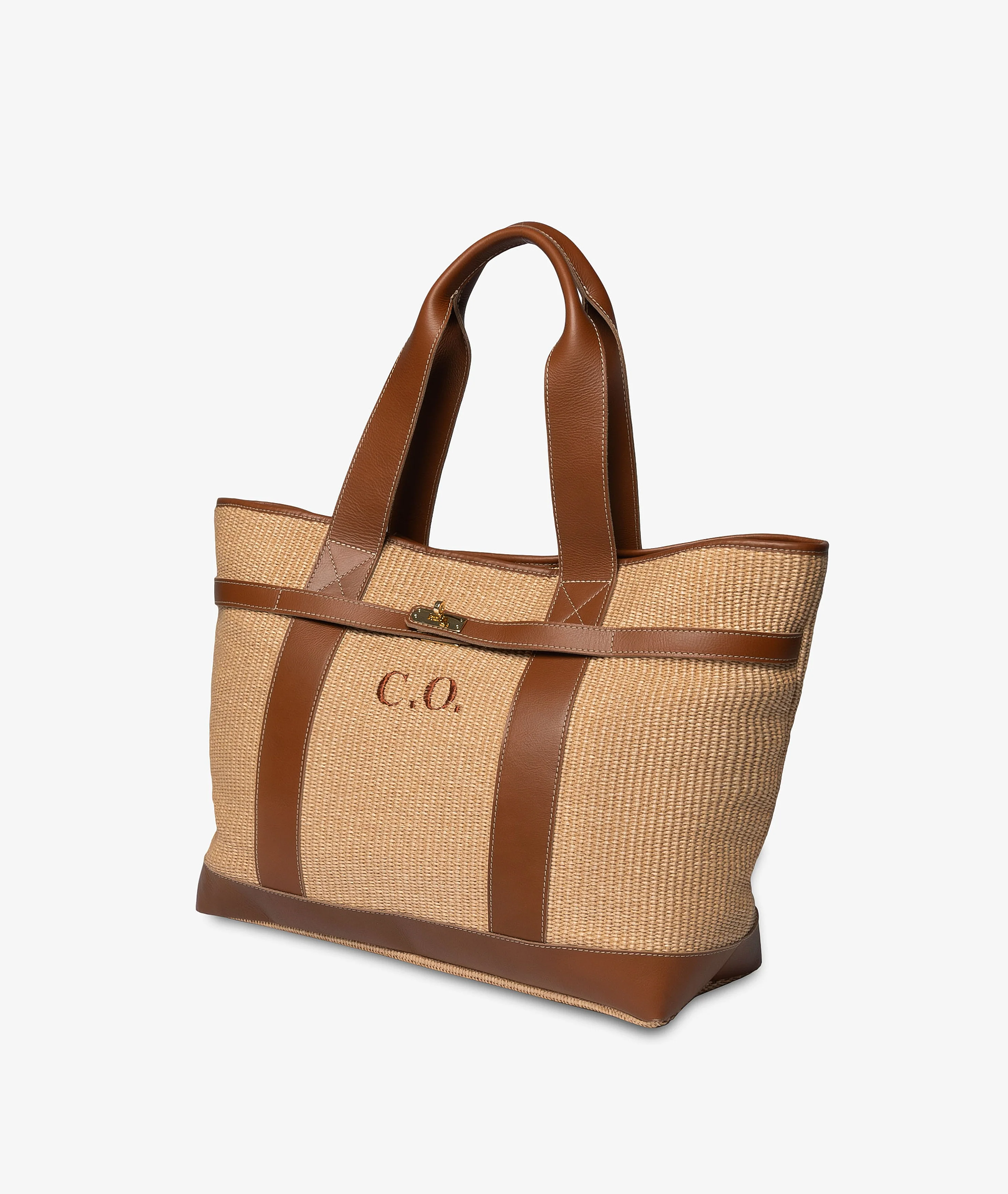 Large Handbag Naxos in Straw - Image 2