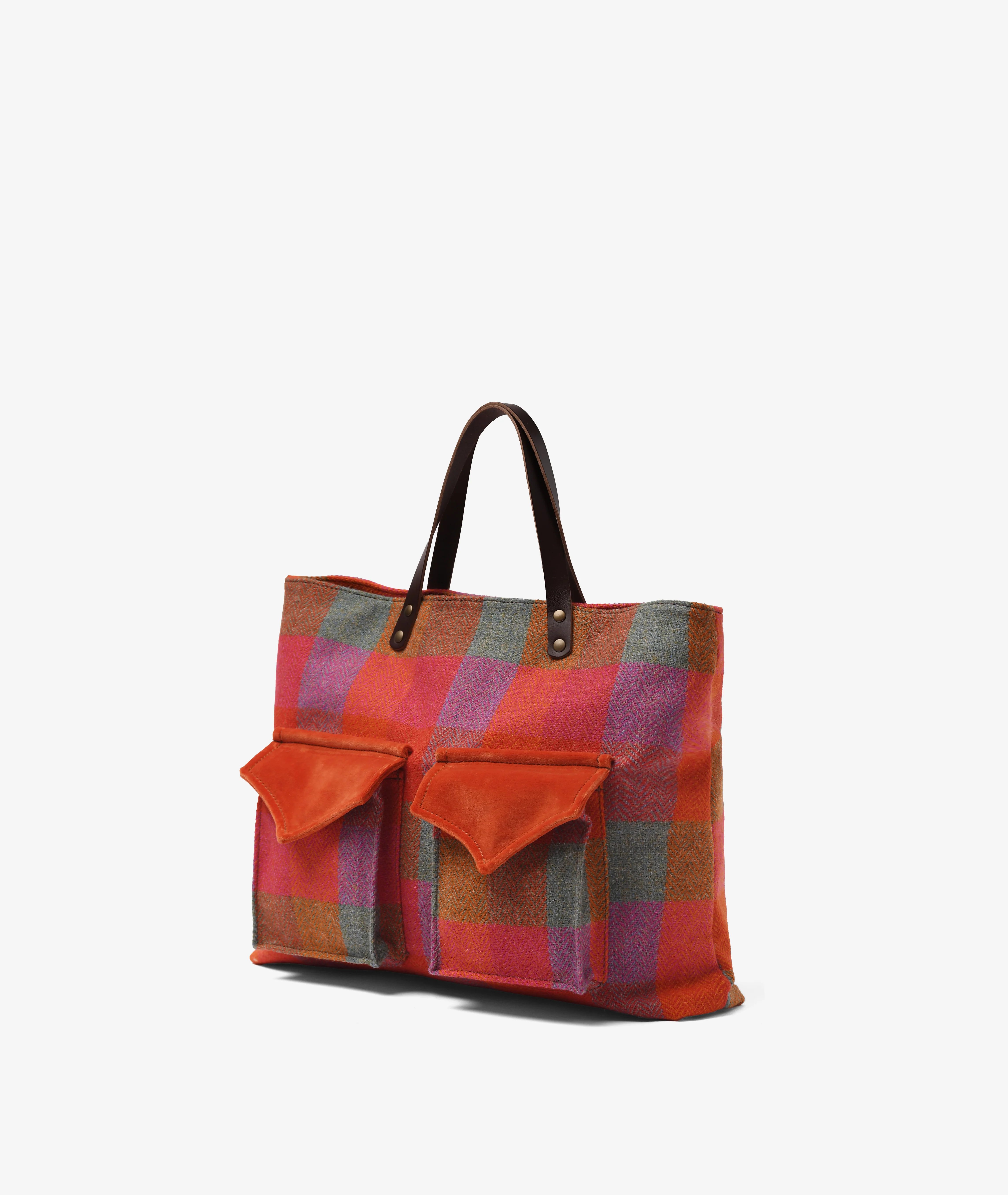 Safari Harris Tweed Handbag – Orange - Image 2