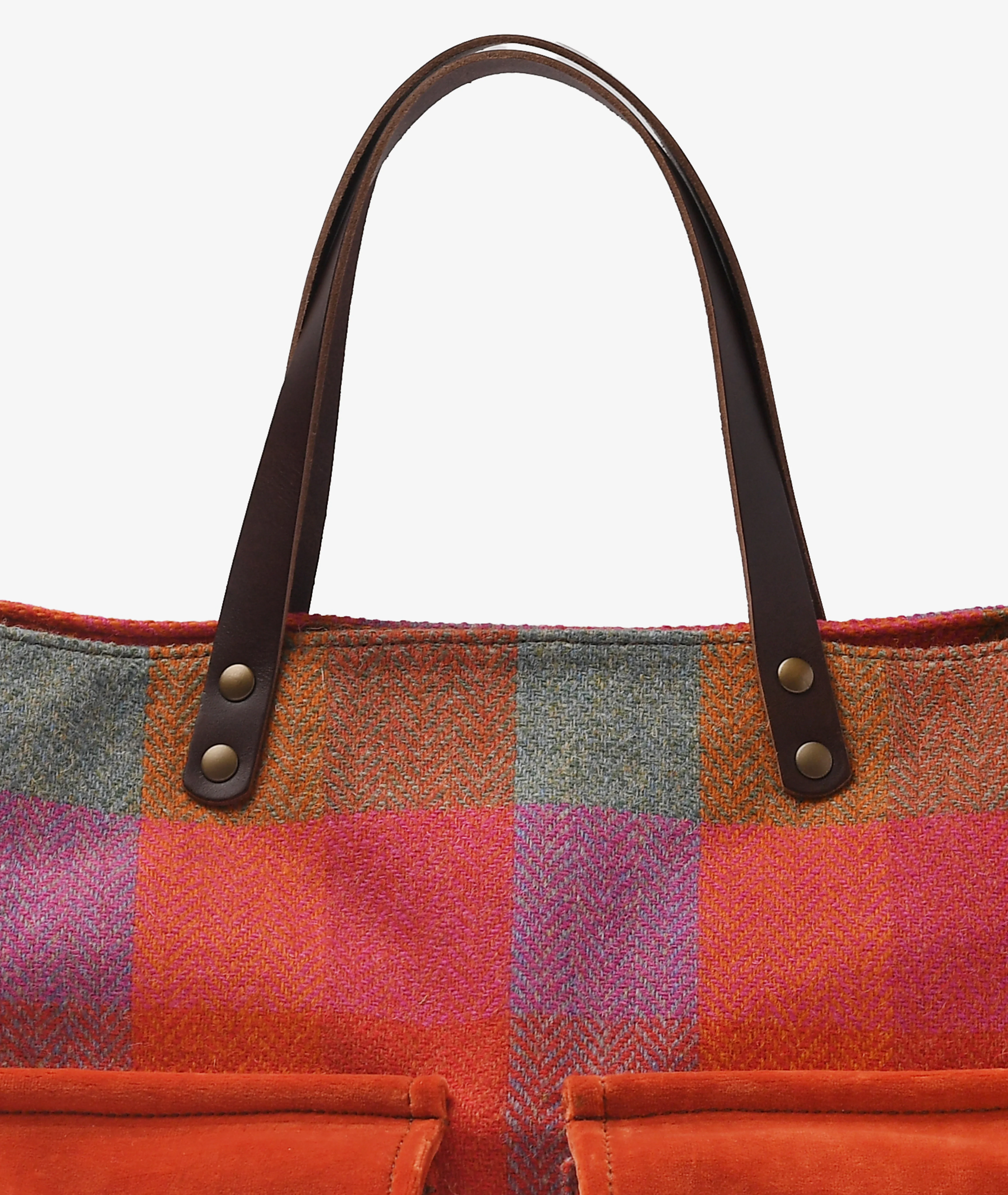 Safari Harris Tweed Handbag – Orange - Image 3