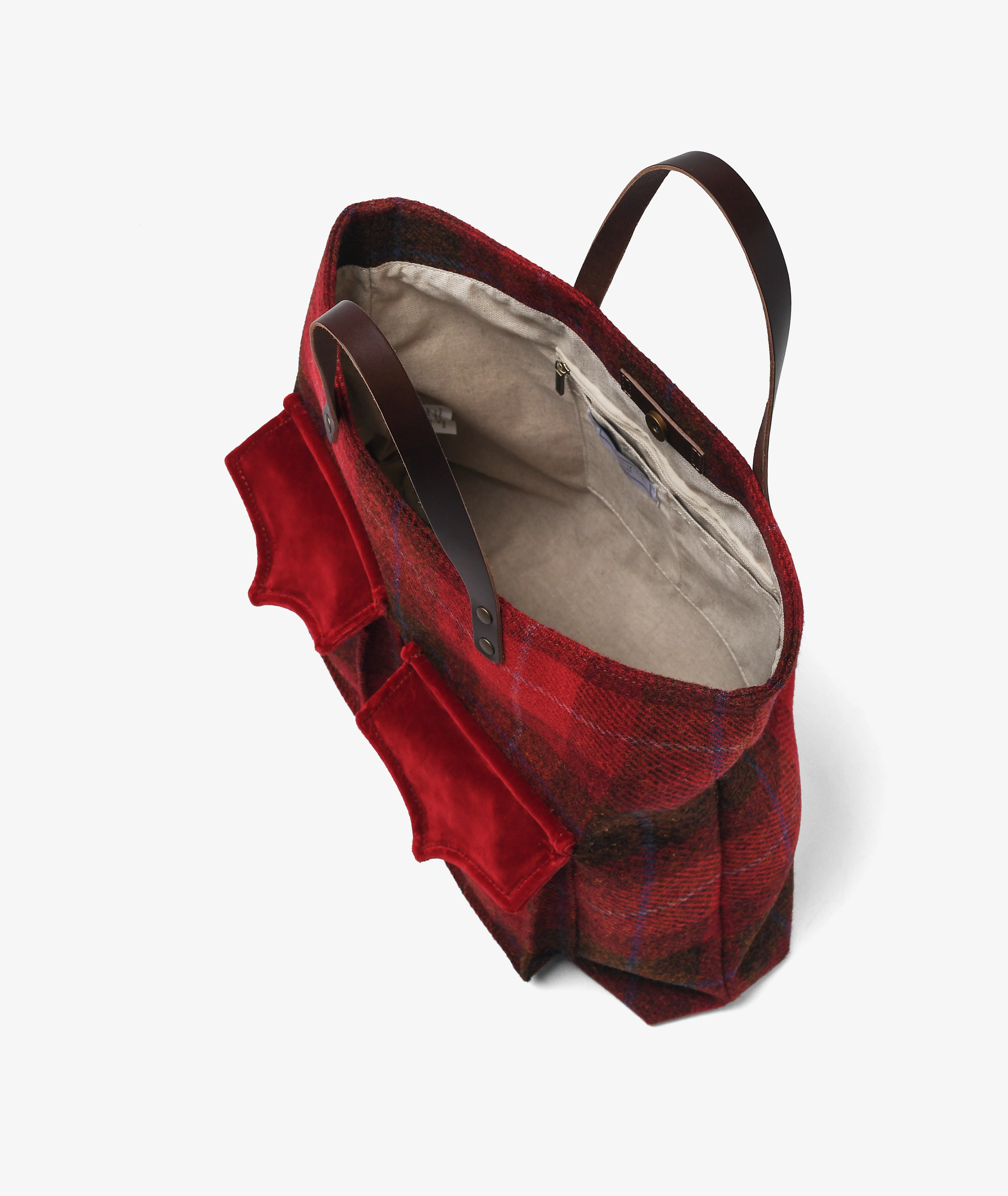 Safari Harris Tweed Handbag – Red - Image 4