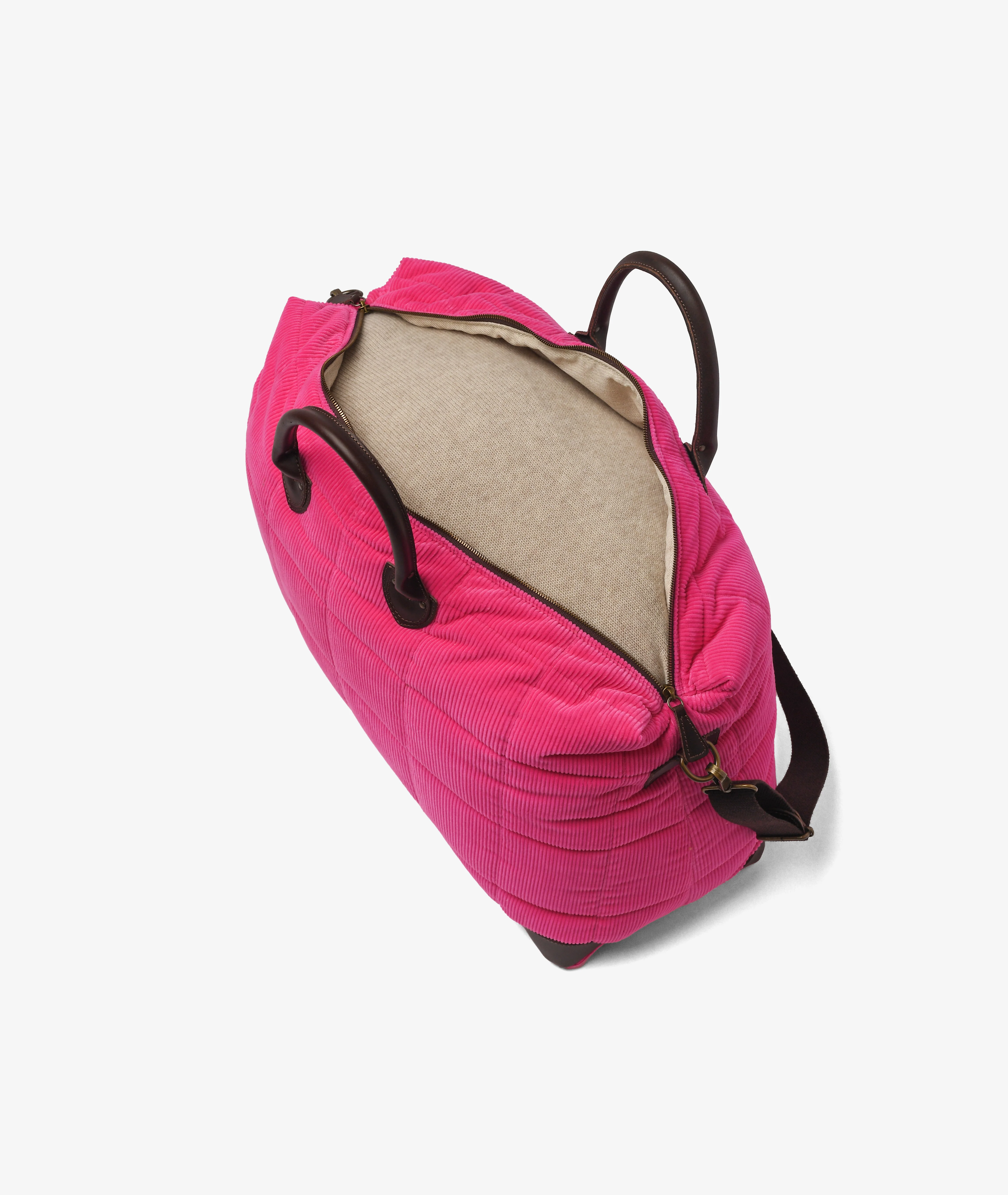 Harvard Duffel Bag Velour - Large in Fucsia - Image 4