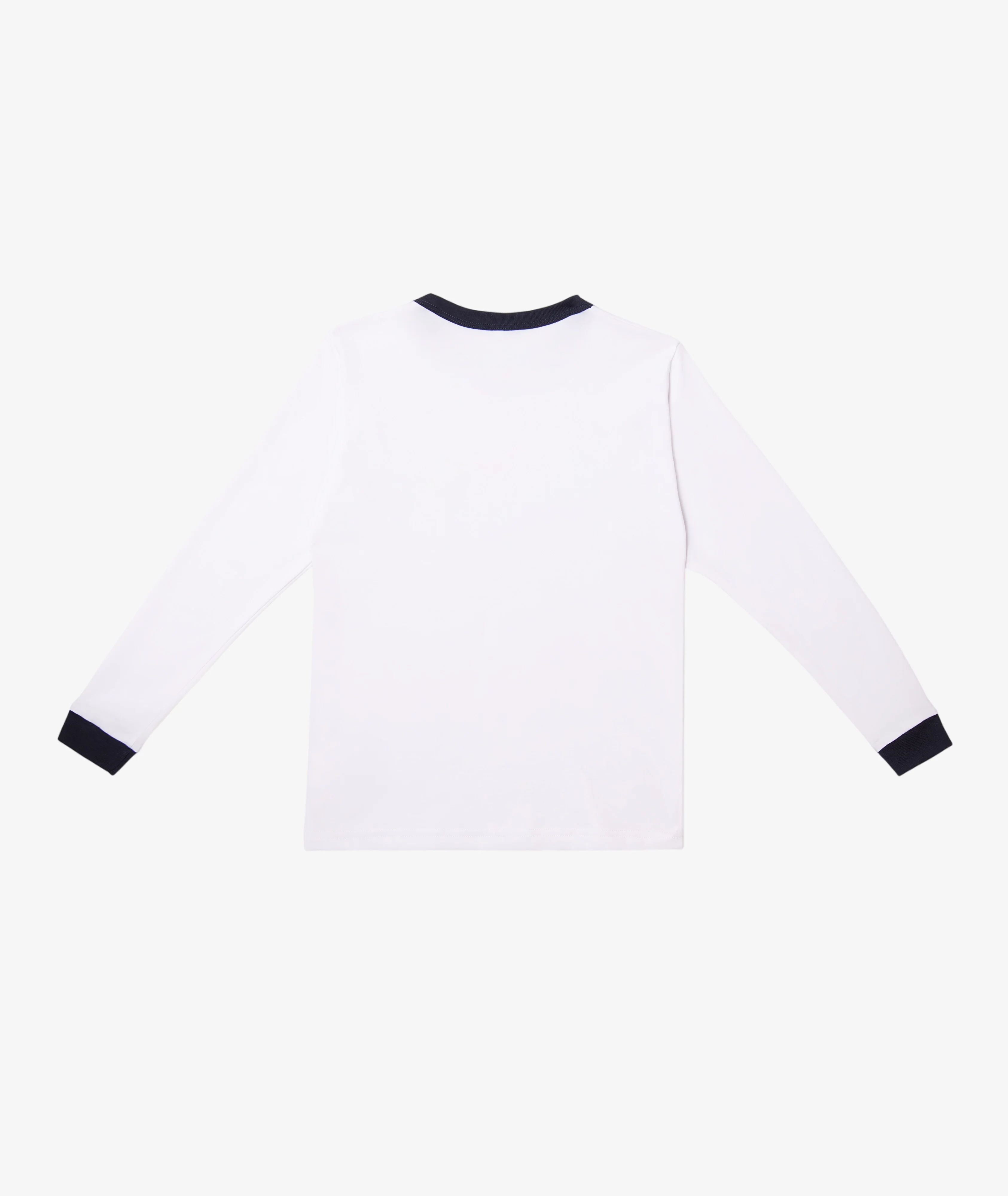 Long-Sleeve Kids’ T-Shirt – Blue Trim - Image 2