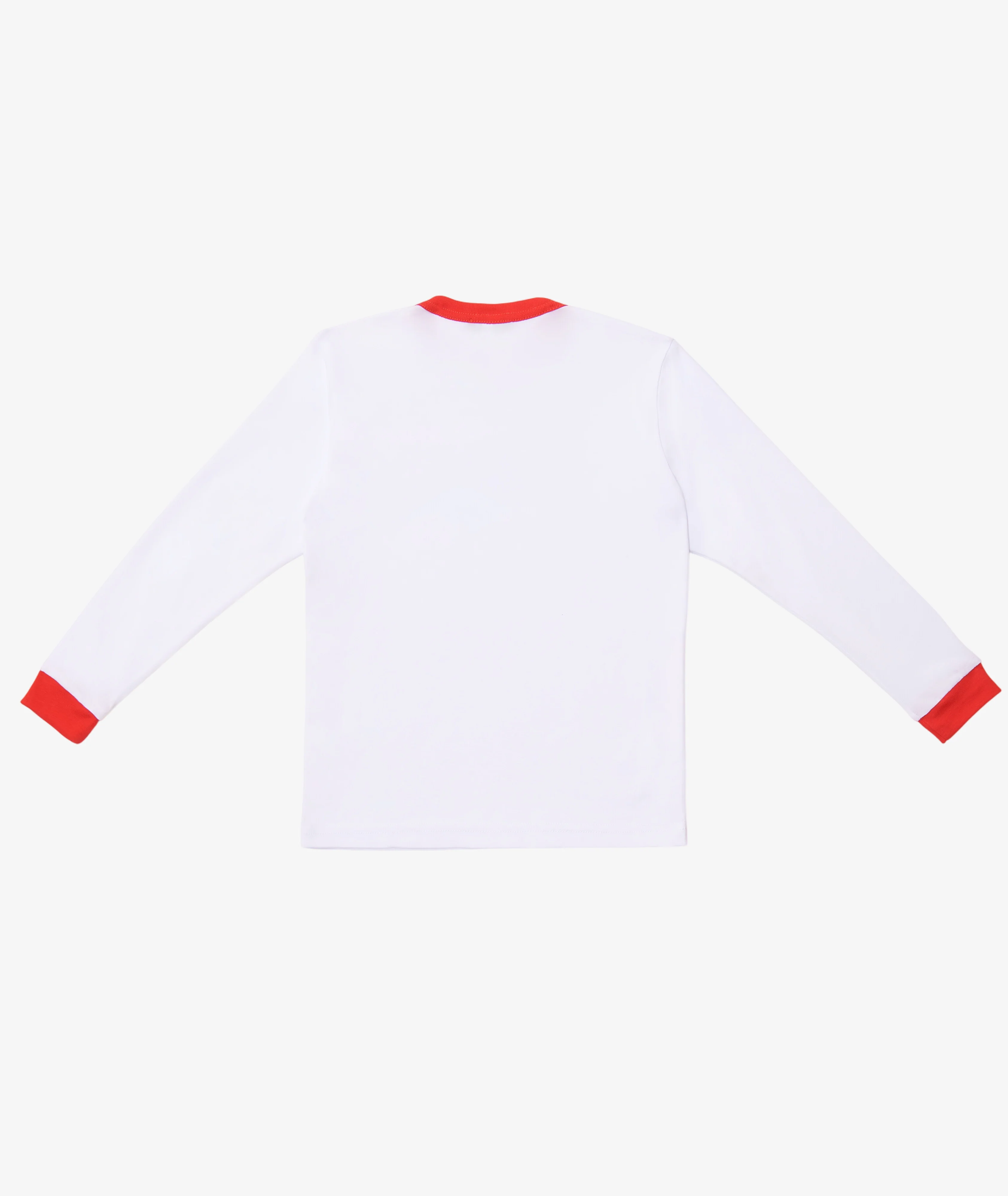 Long-Sleeve Kids’ T-Shirt – Red Trim - Image 2