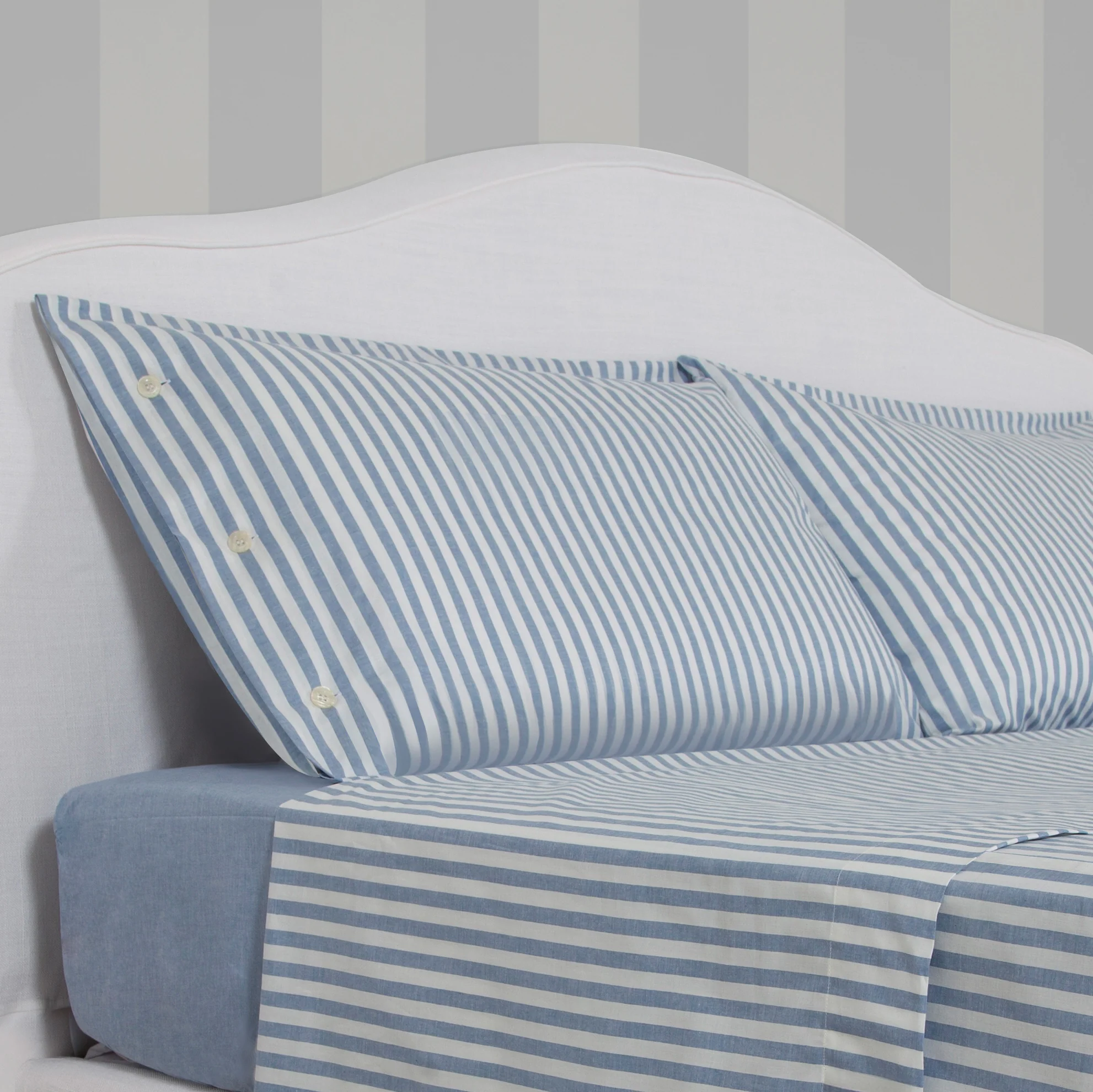 Pair of Pillowcases Parma Blue - Image 2