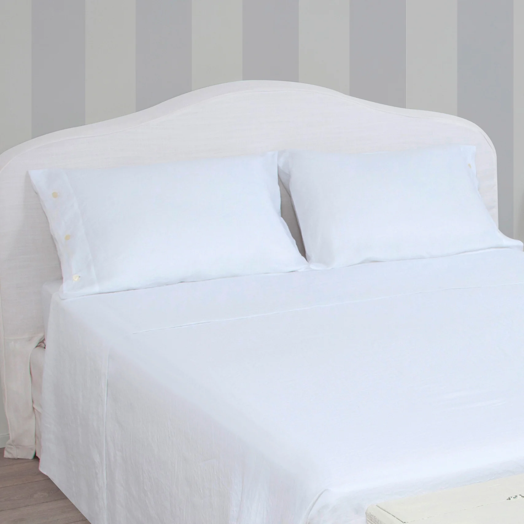 Pair of Pillowcases Ischia White - Image 3
