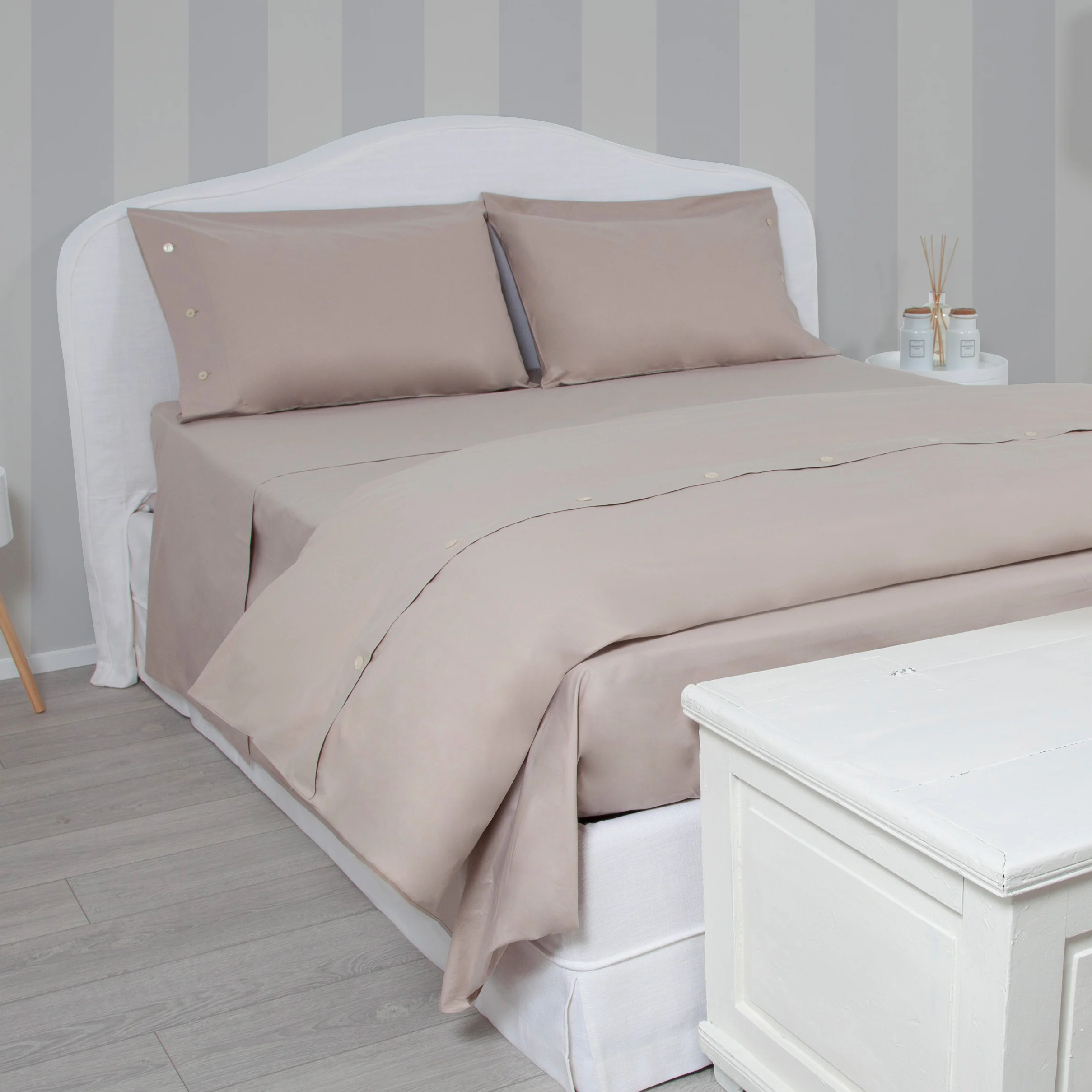 Parure Milano: Set of Duvet Cover and Pillowcases Raw - Image 2