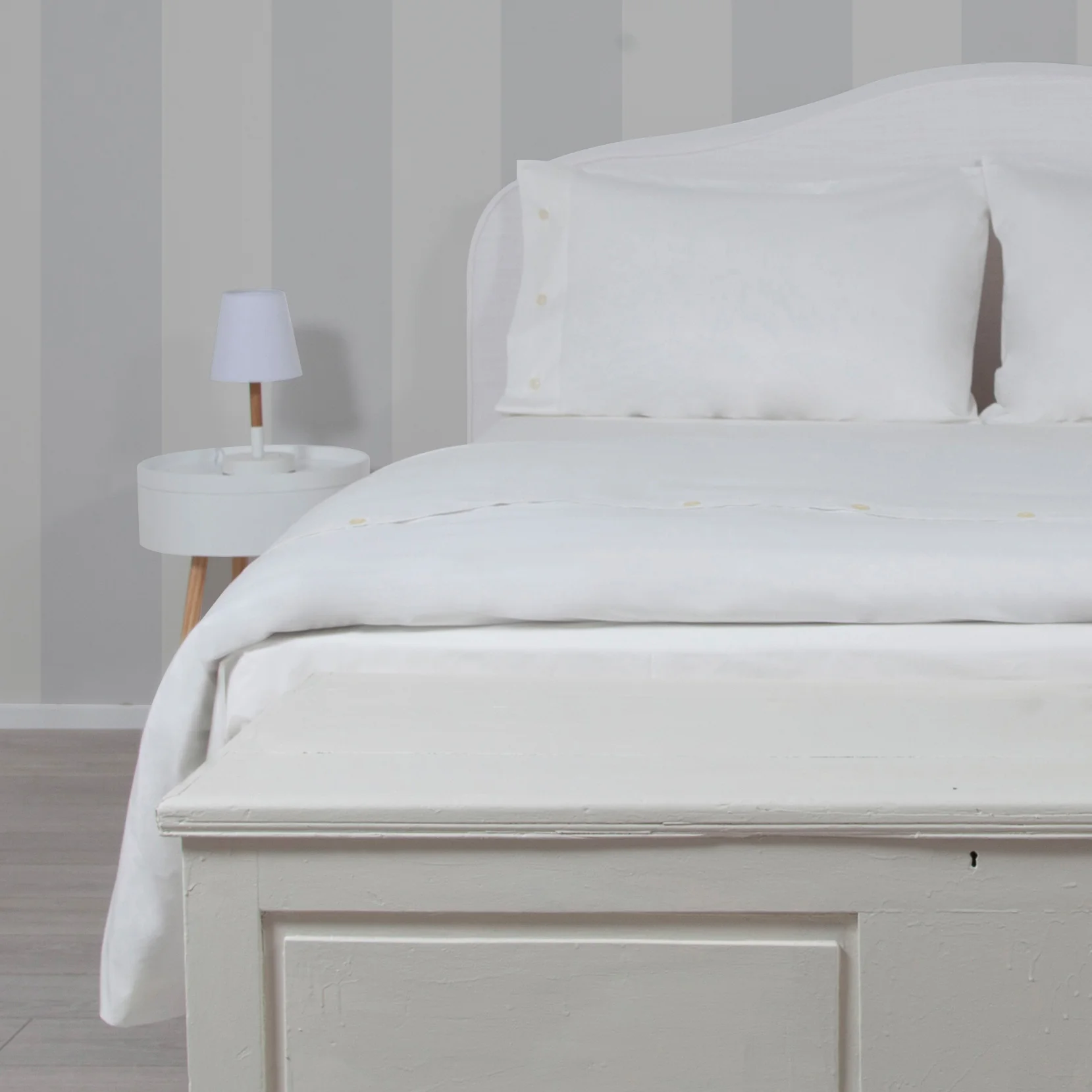 Parure Milano: Set of Duvet Cover and Pillowcases White - Image 3