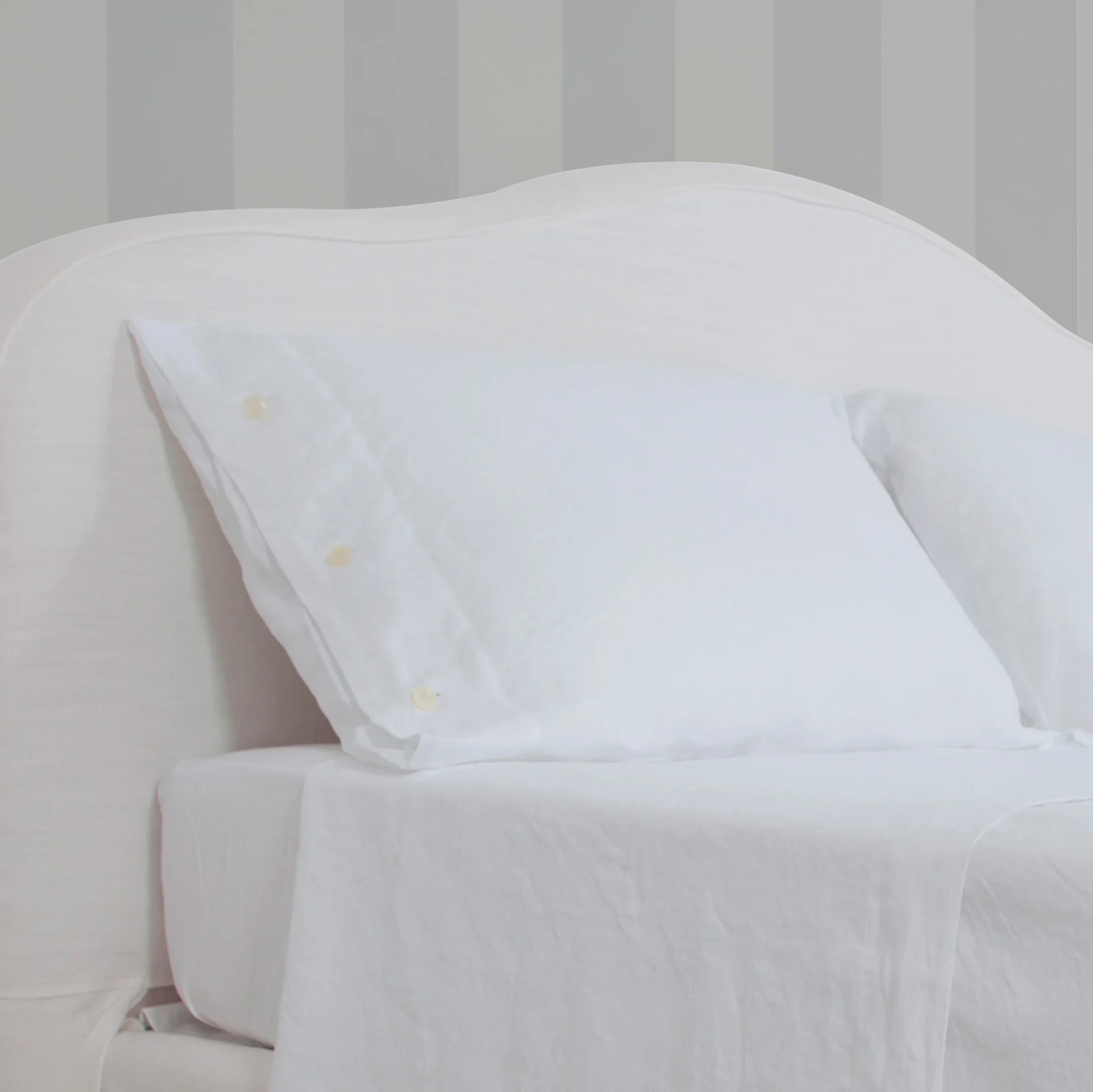 Parure Ischia: Set of Duvet Cover and Pillowcases White - Image 5