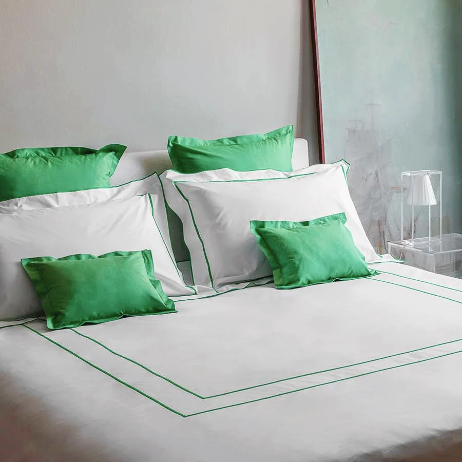 Parure Maiori: Set of Duvet Cover and Pillowcases Green 
