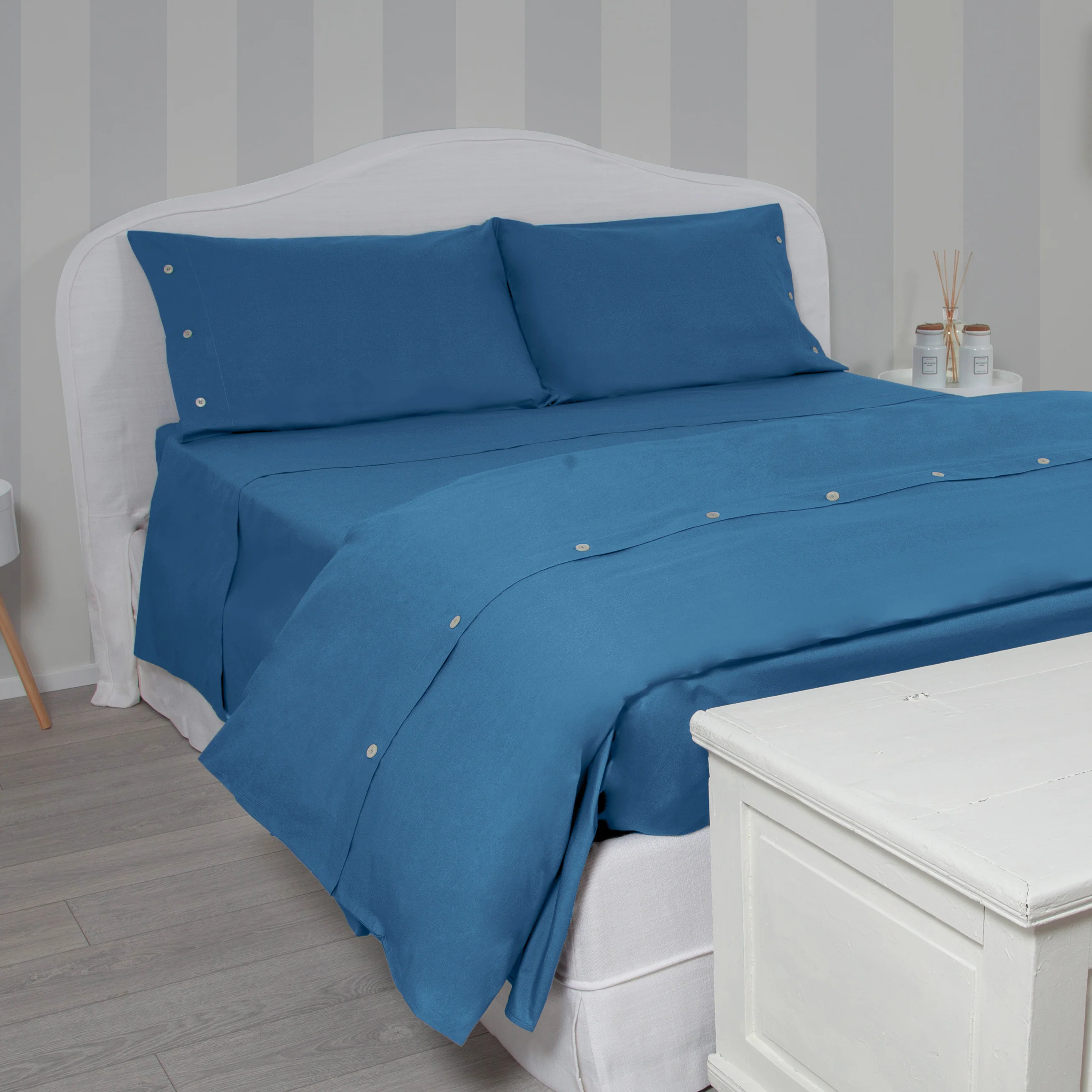 Parure Milano: Set of Duvet Cover and Pillowcases Dust - Image 2