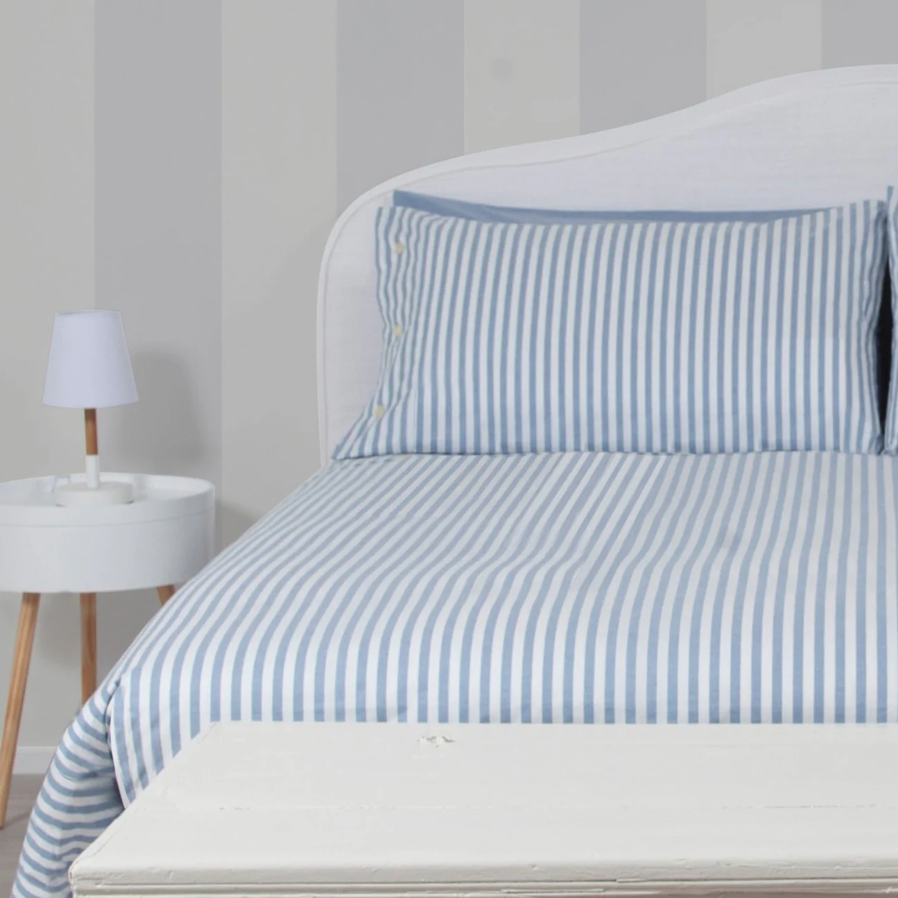 Parure Parma: Set of Duvet Cover and Pillowcases Blue