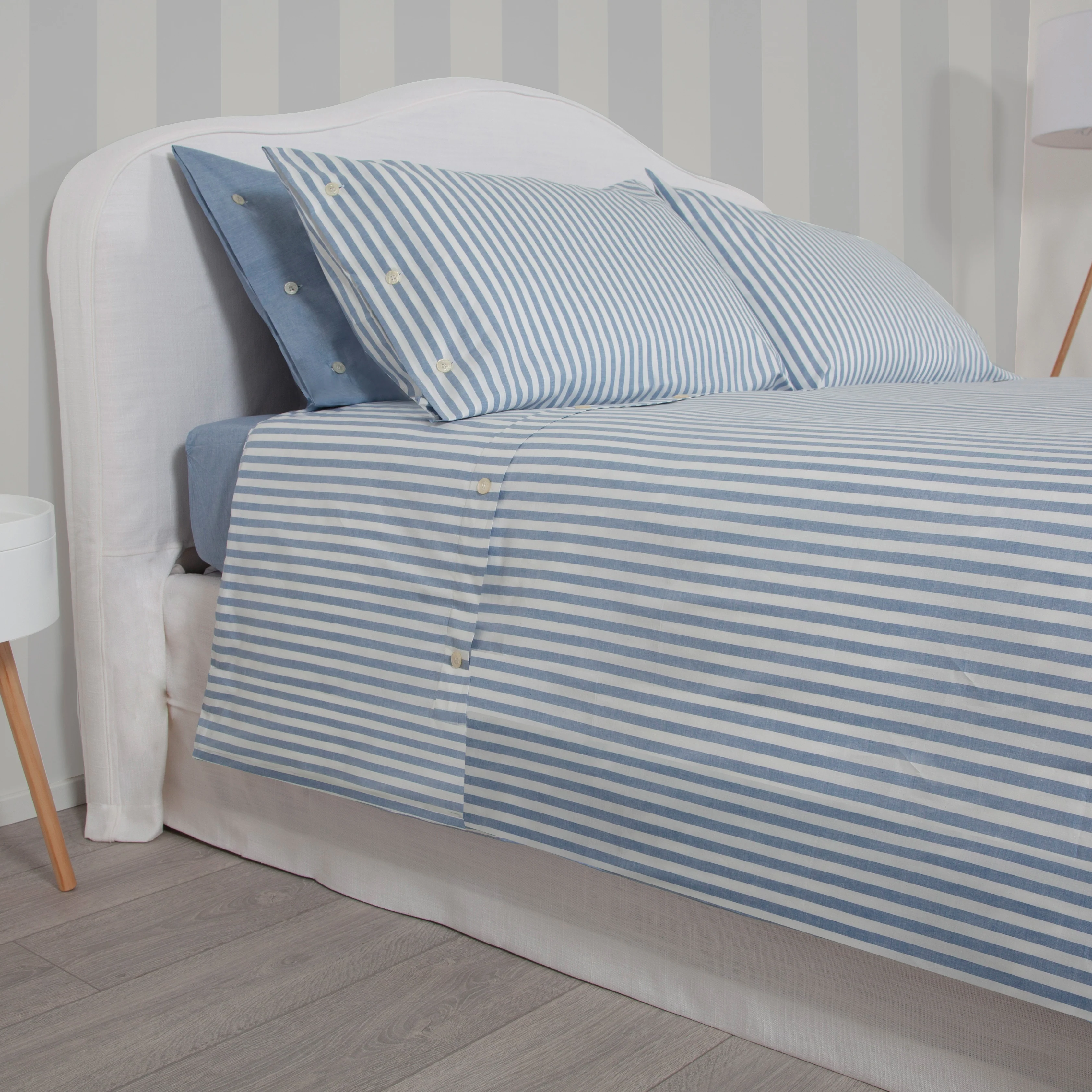 Parure Parma: Set of Duvet Cover and Pillowcases Blue - Image 3