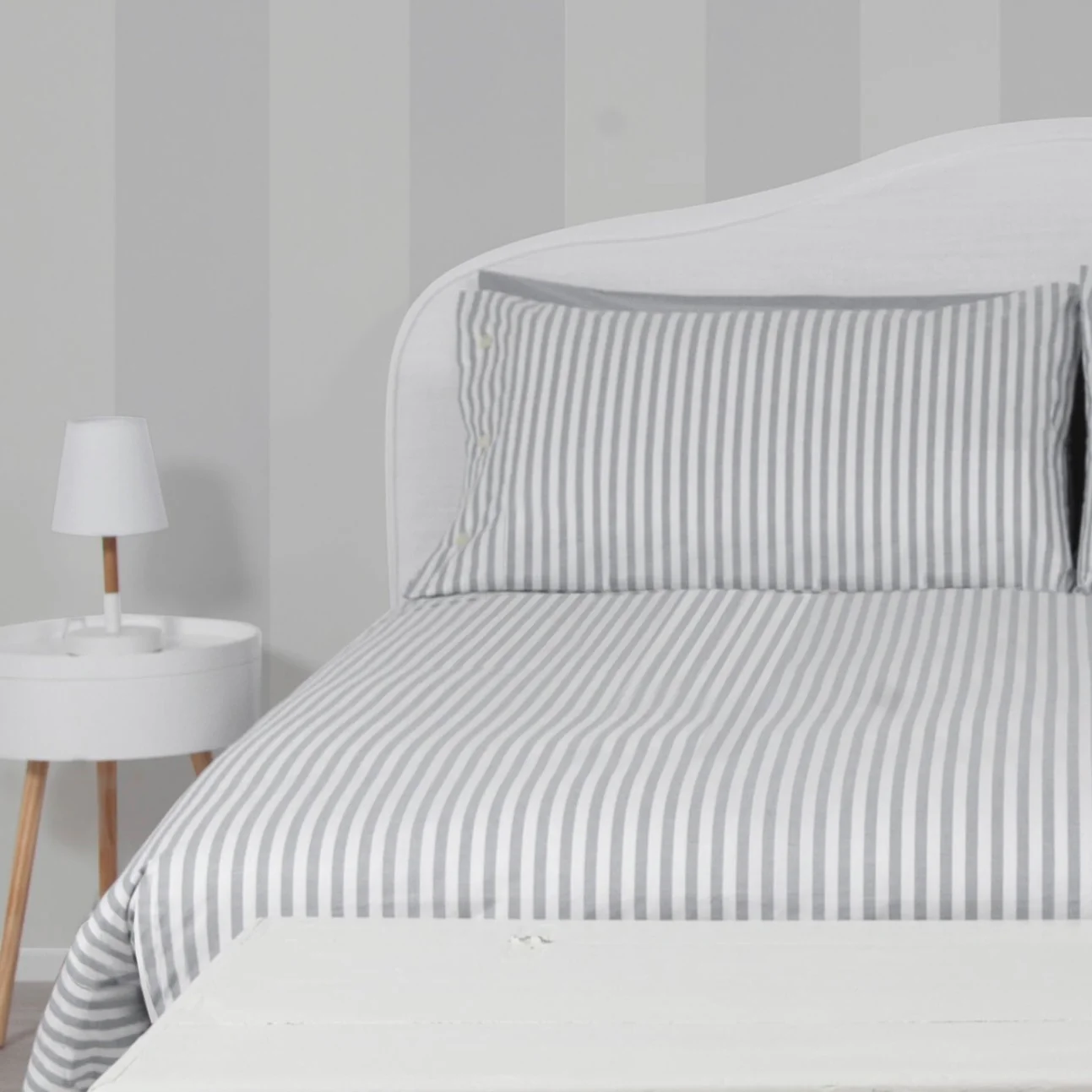 Parure Parma: Set of Duvet Cover and Pillowcases Grey