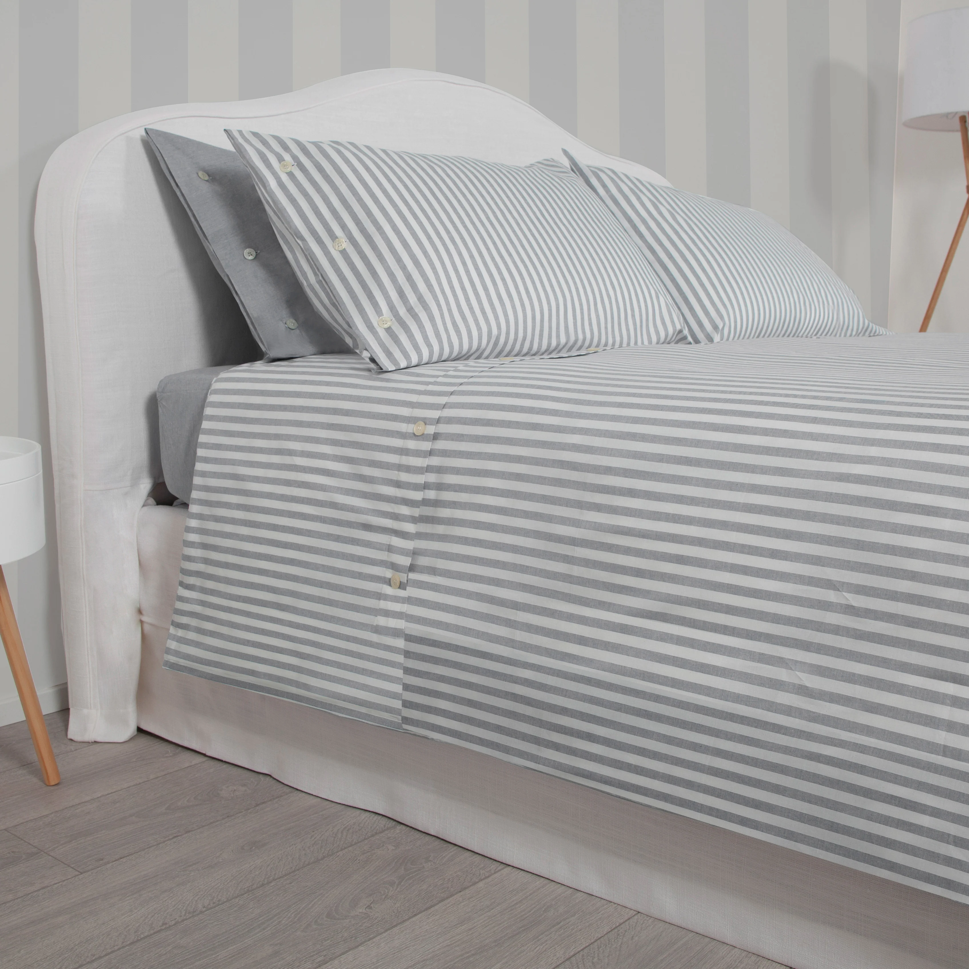 Parure Parma: Set of Duvet Cover and Pillowcases Grey - Image 3