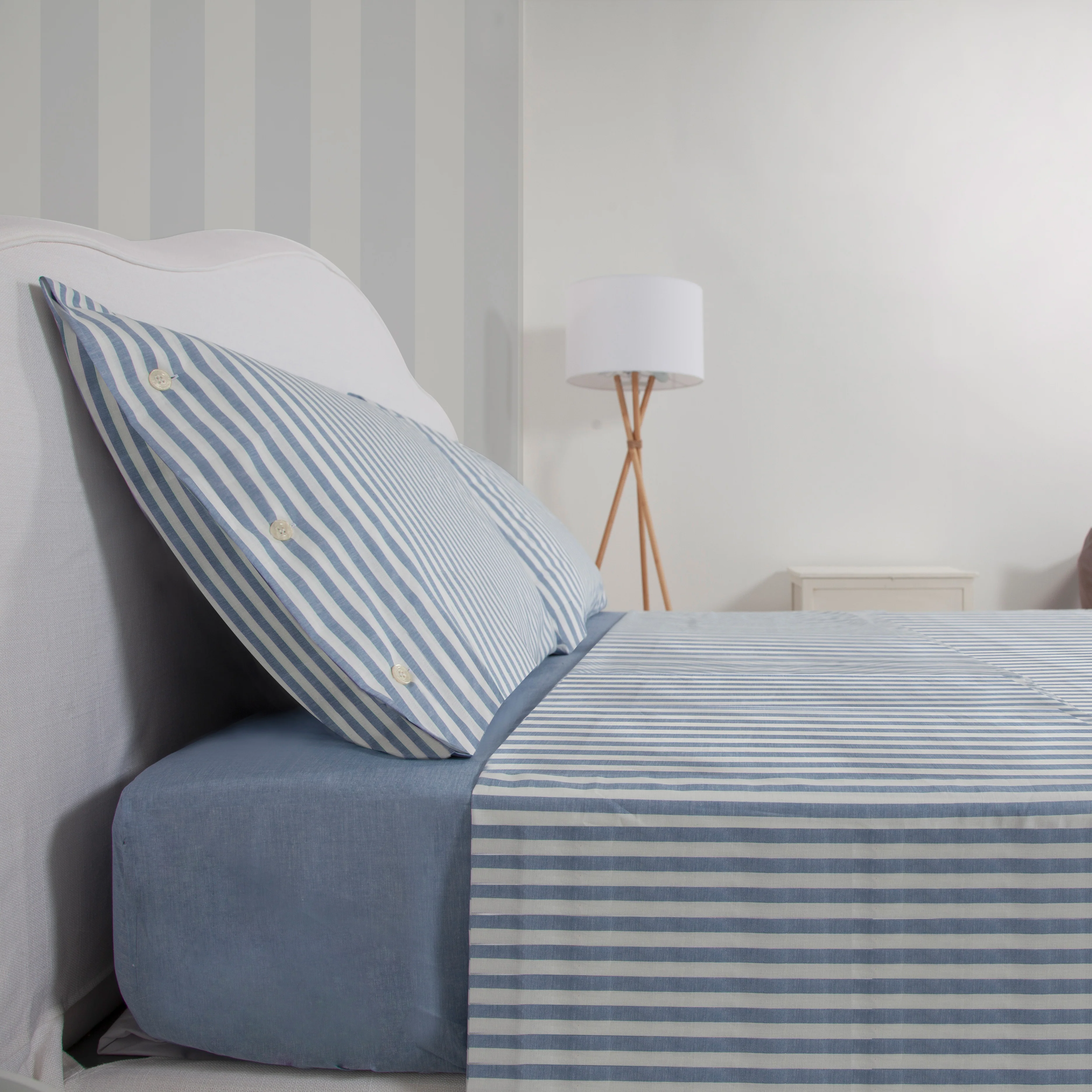 Parure Parma: Set of Sheet and Pillowcases Blue - Image 3