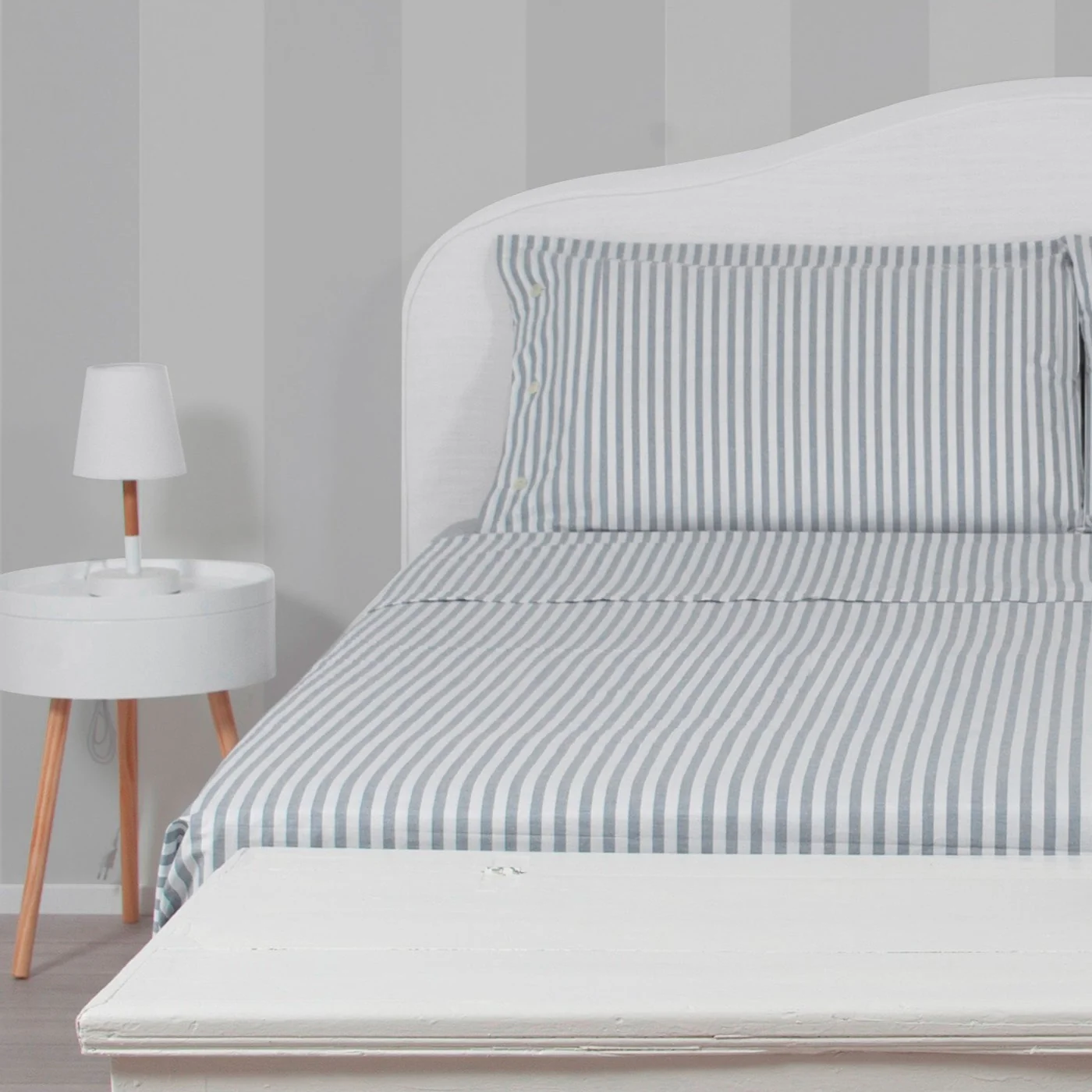 Parure Parma: Set of Sheet and Pillowcases Grey